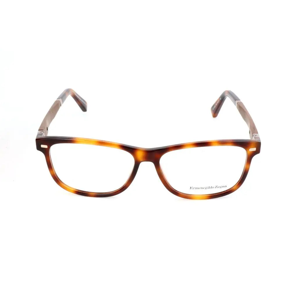 Ermenegildo Zegna Brown Resin Glasses (Frames) Ermenegildo Zegna
