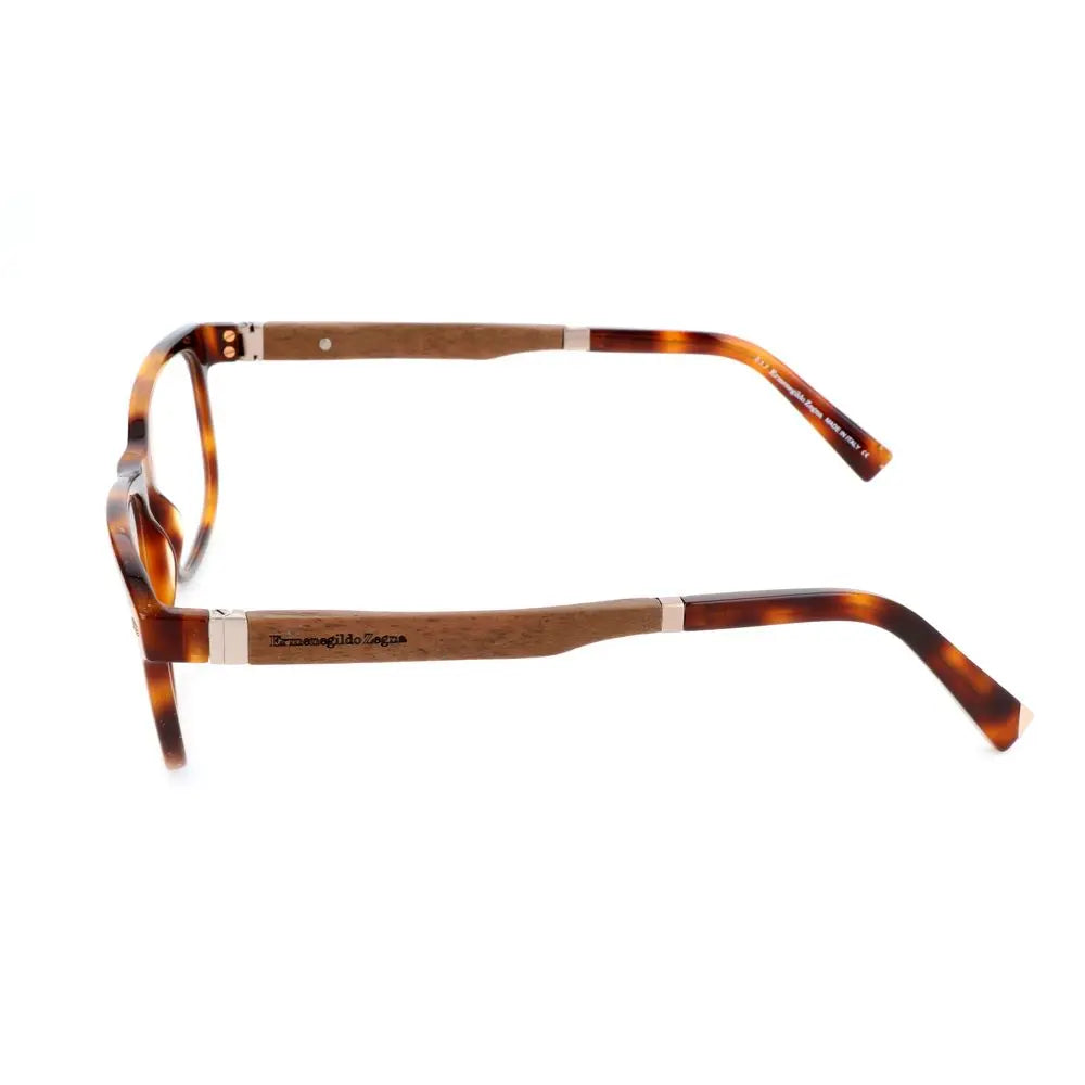 Ermenegildo Zegna Brown Resin Glasses (Frames) Ermenegildo Zegna
