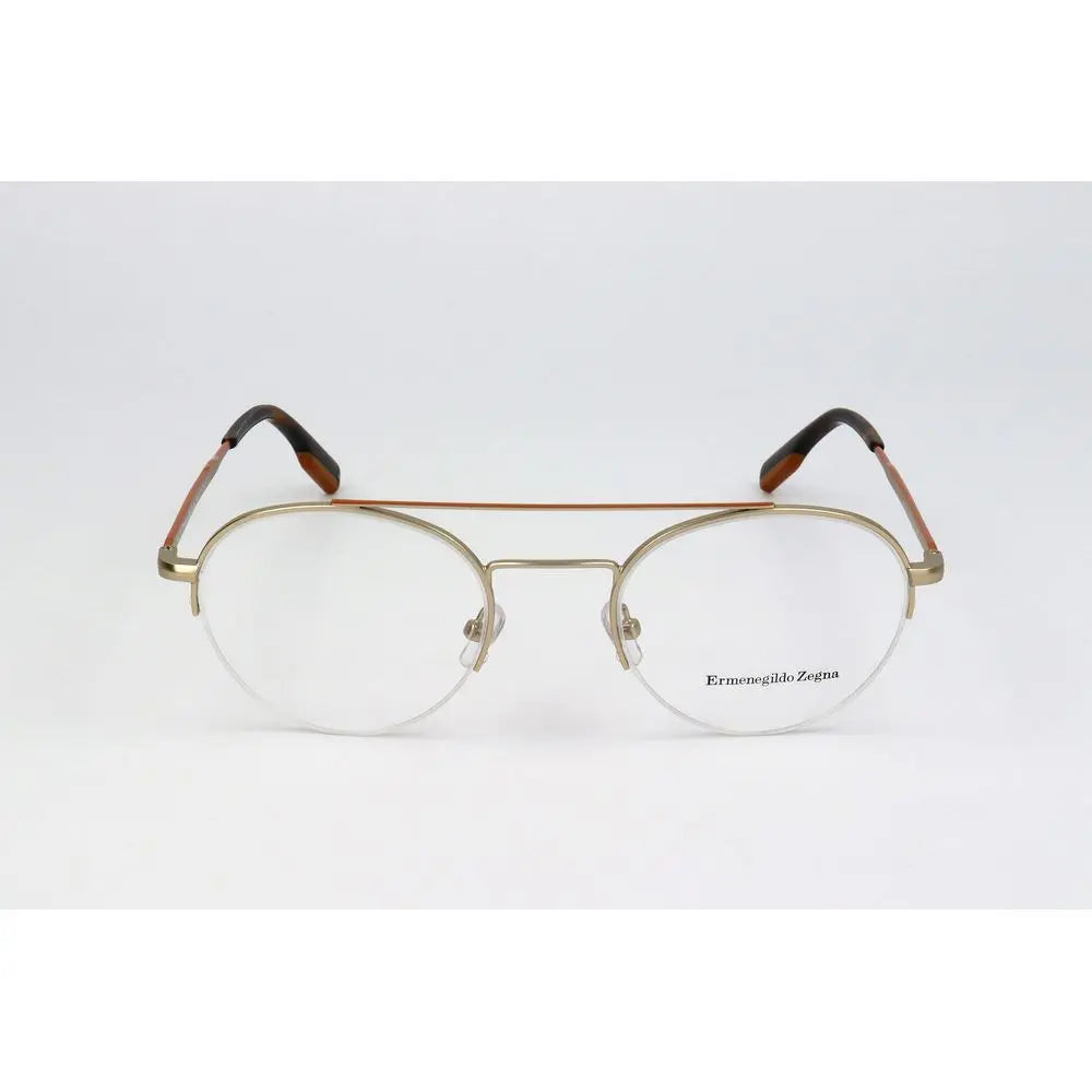 Ermenegildo Zegna Gold Metal Glasses (Frames) Ermenegildo Zegna