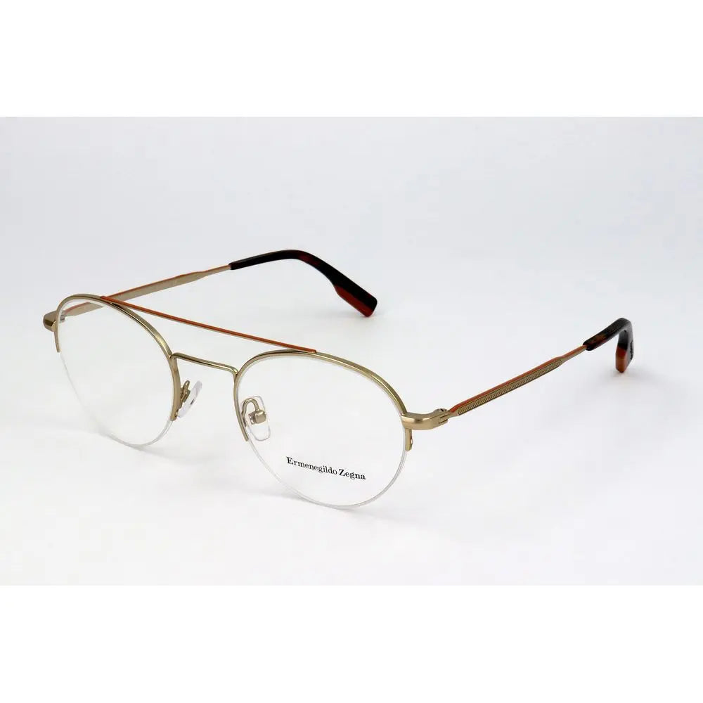 Ermenegildo Zegna Gold Metal Glasses (Frames) Ermenegildo Zegna