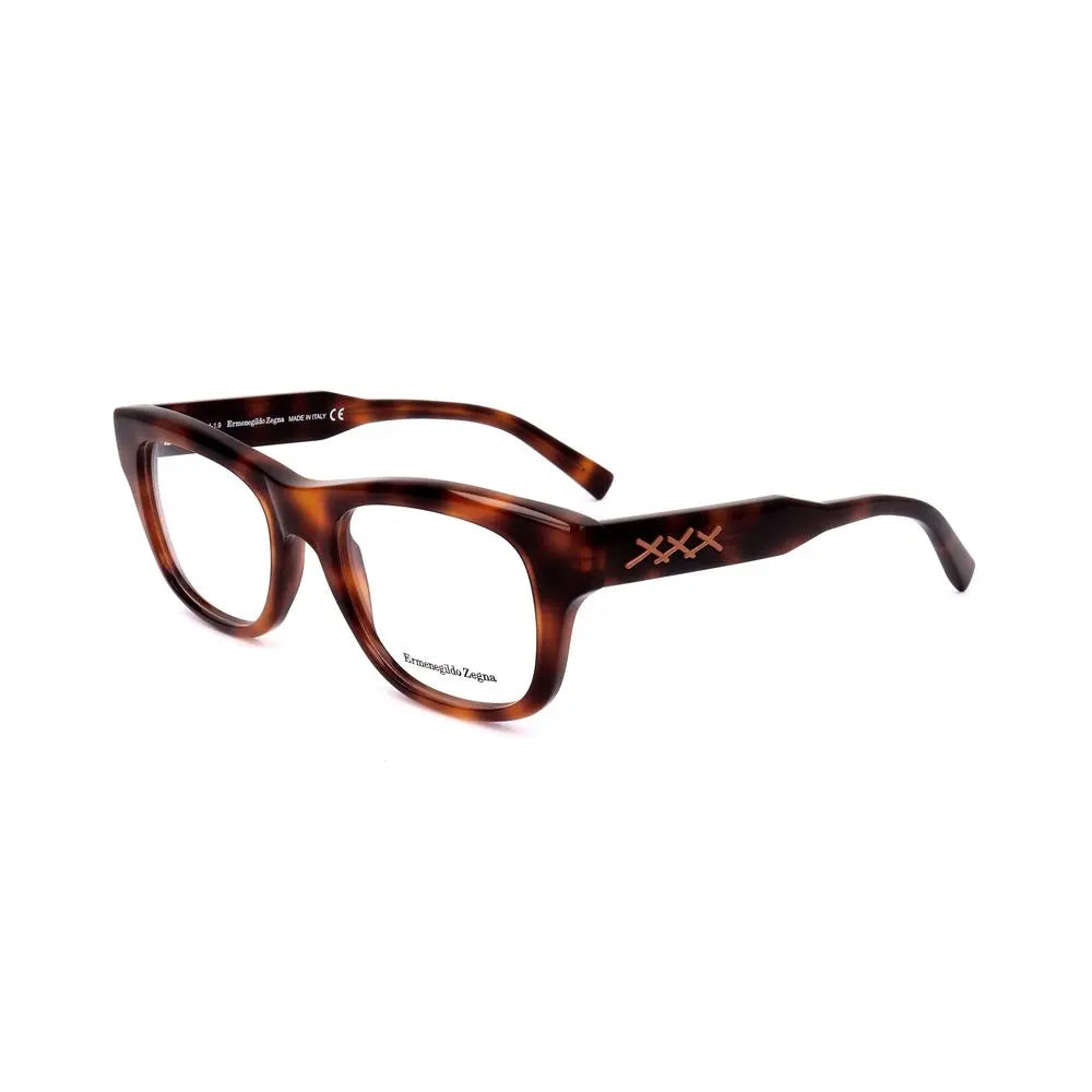 Ermenegildo Zegna Brown Resin Glasses (Frames) Ermenegildo Zegna