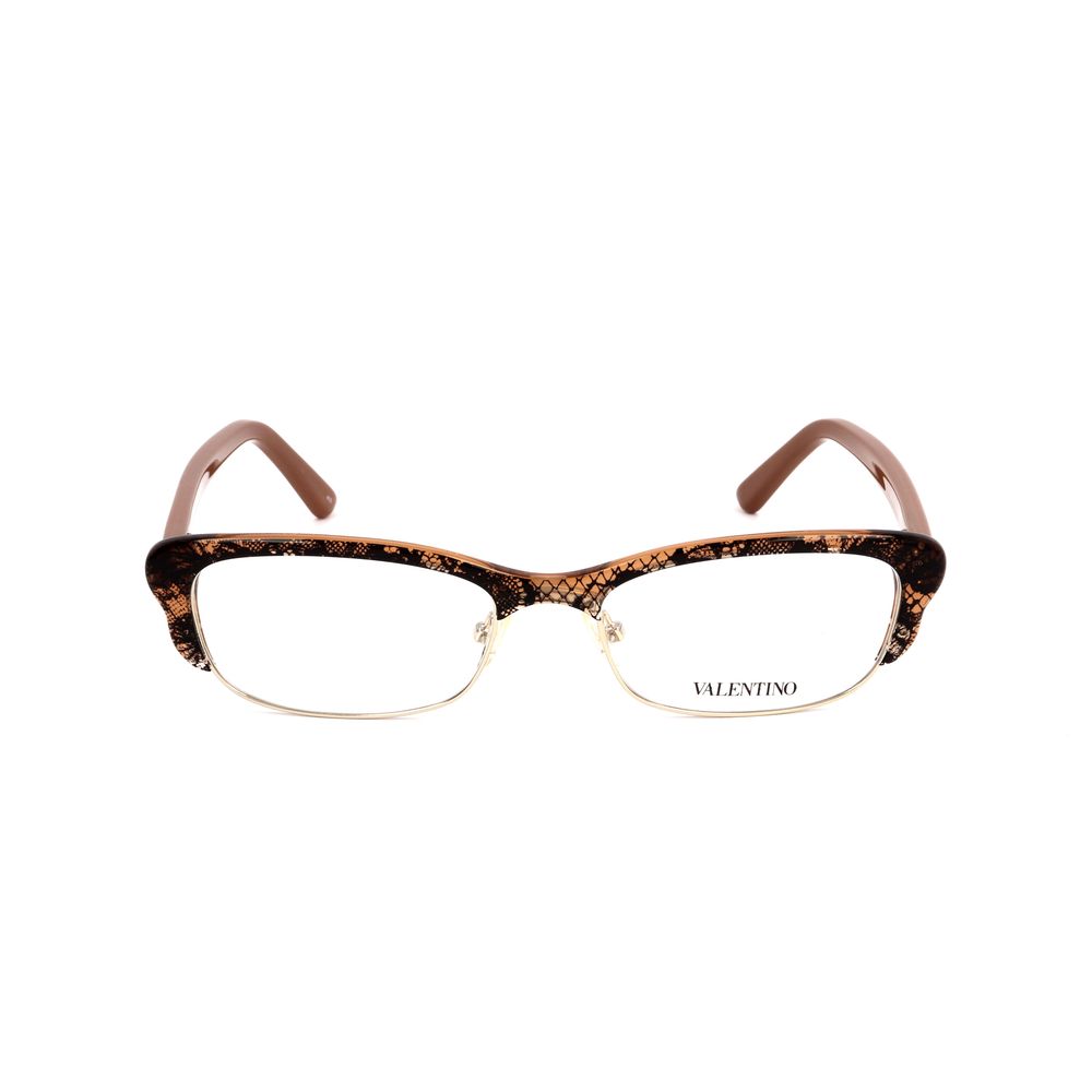 Valentino Brown Metal Glasses (Frames) Valentino