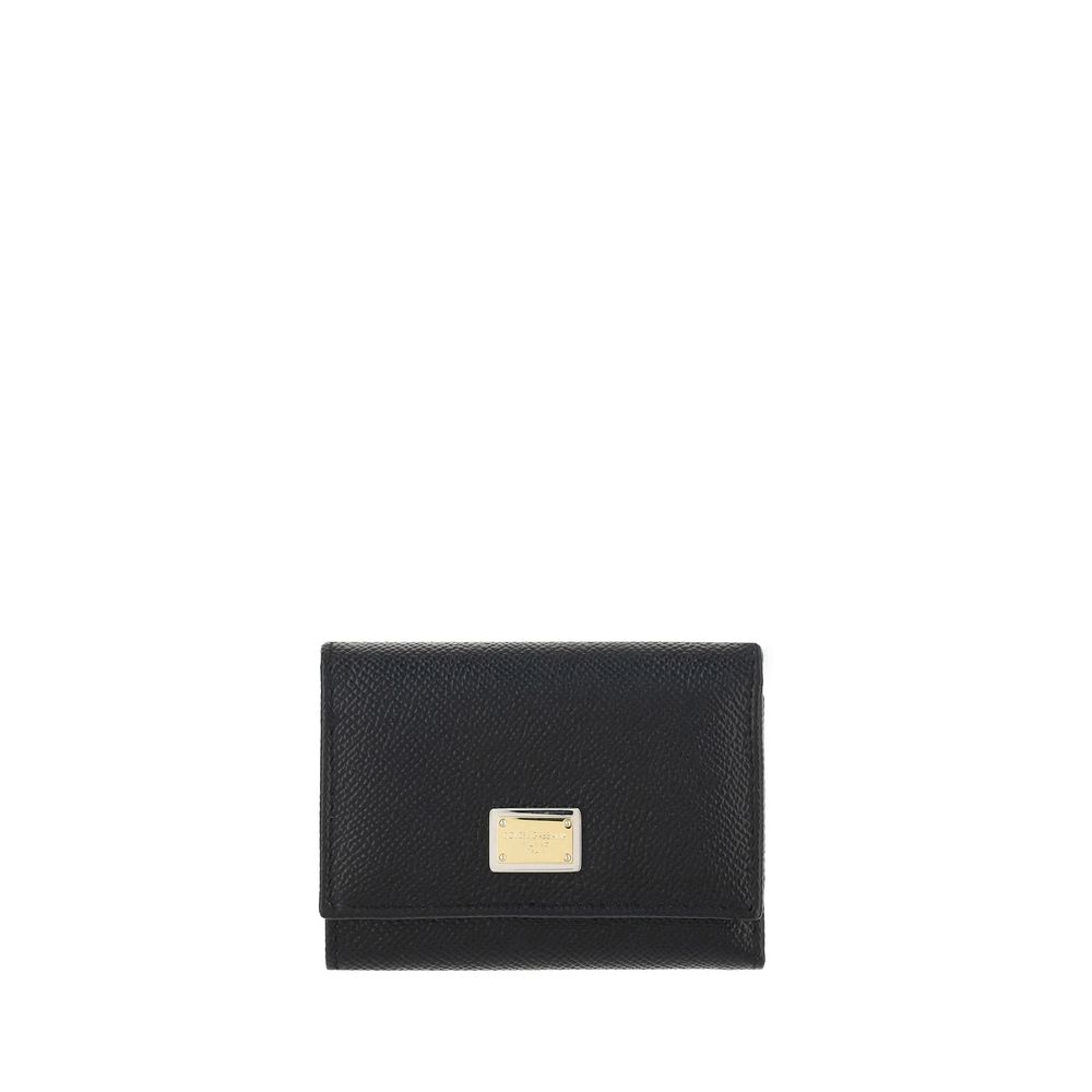 Dolce & Gabbana Black Calf Leather Bos Taurus Wallet Dolce & Gabbana
