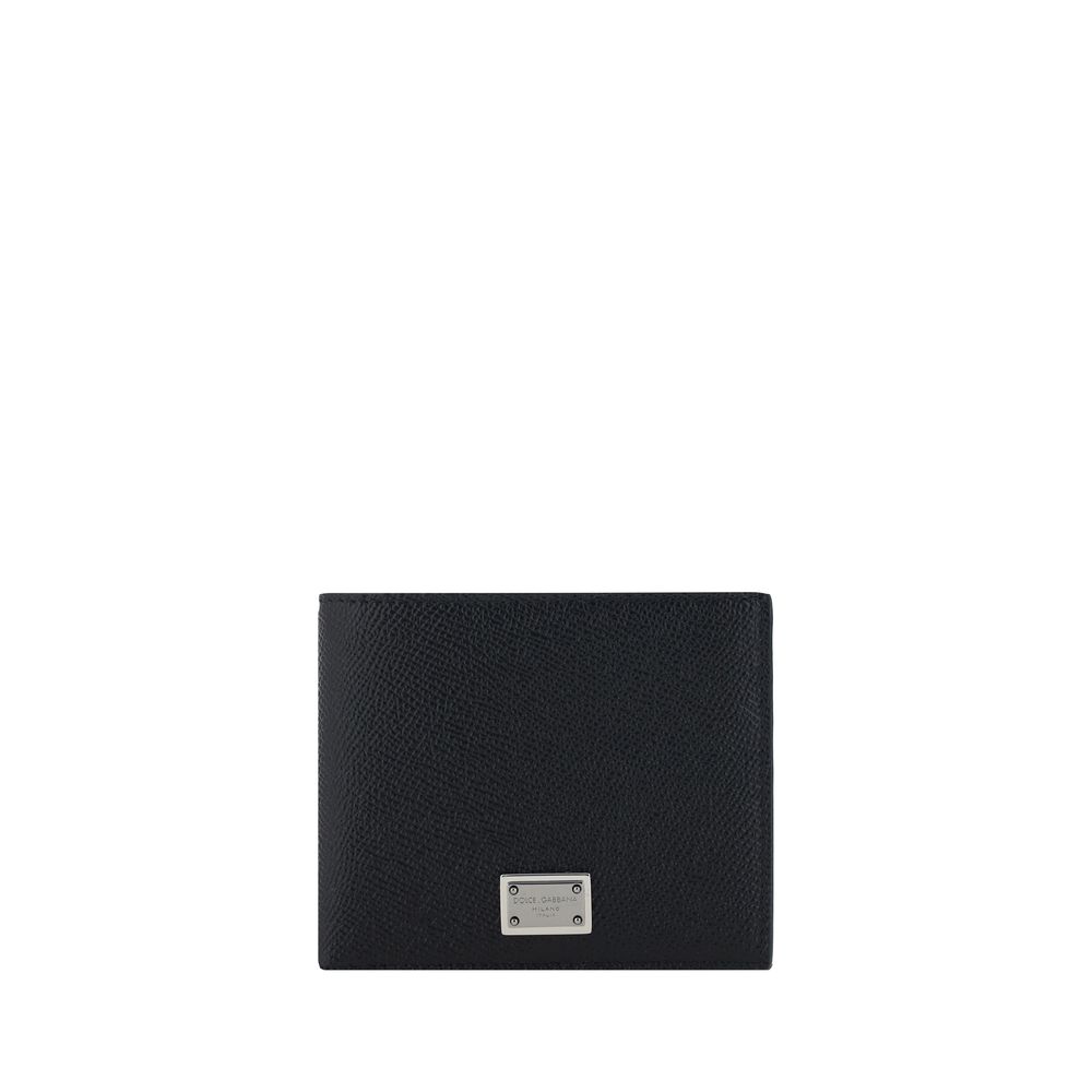 Dolce & Gabbana Black Calf Leather Bos Taurus Wallet Dolce & Gabbana