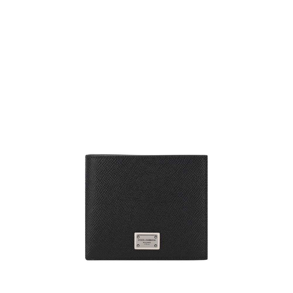 Dolce & Gabbana Black Calf Leather Bos Taurus Wallet Dolce & Gabbana