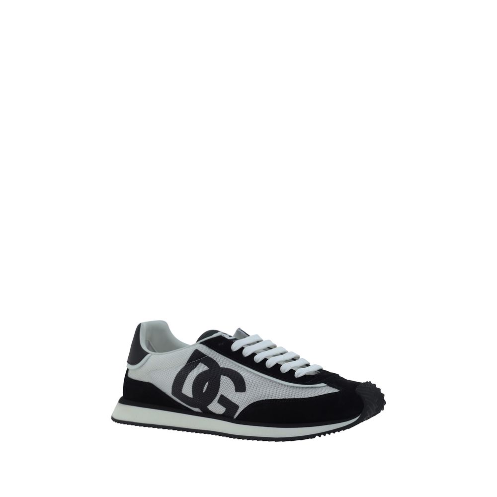 Dolce & Gabbana White Fabric Athletic Sneakers Dolce & Gabbana