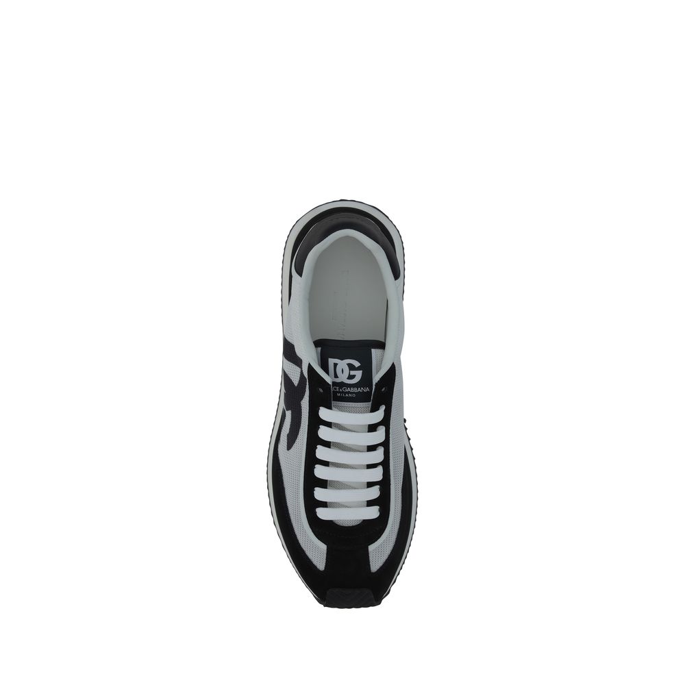 Dolce & Gabbana White Fabric Athletic Sneakers Dolce & Gabbana