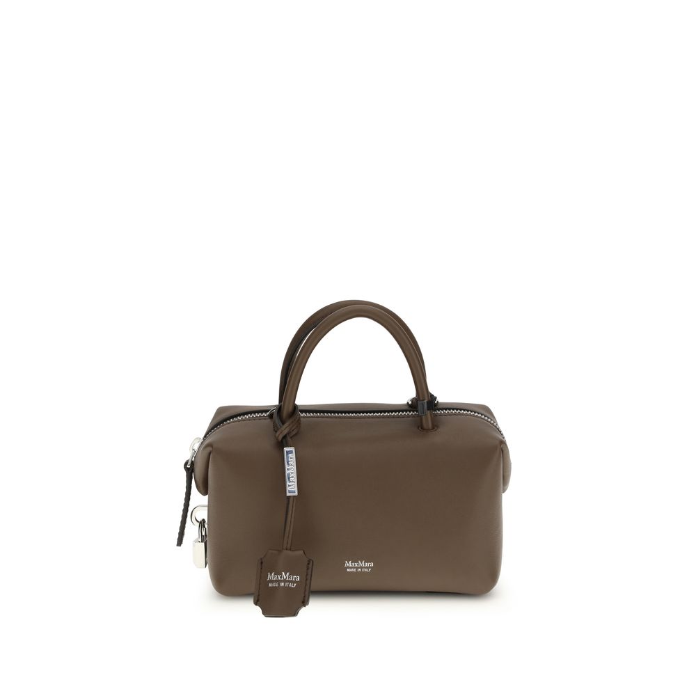 Max Mara Brown Calf Leather Bos Taurus Handbag Max Mara