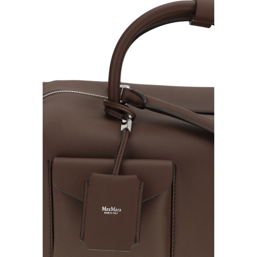 Max Mara Brown Calf Leather Bos Taurus Handbag Max Mara