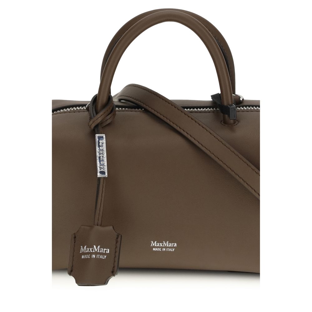 Max Mara Brown Calf Leather Bos Taurus Handbag Max Mara