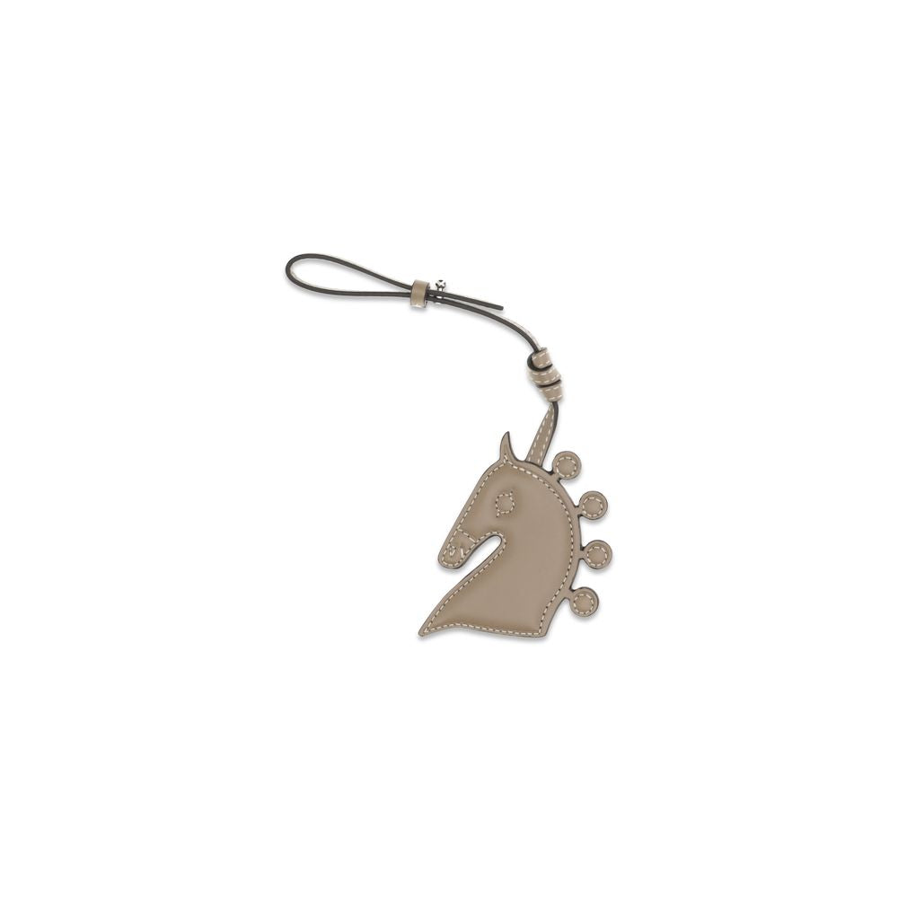 Max Mara Brown Calf Leather Bos Taurus Keychain Max Mara