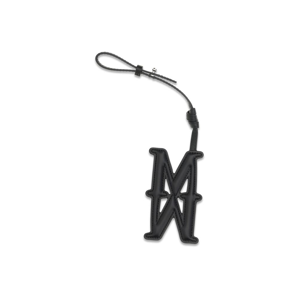Max Mara Black Calf Leather Bos Taurus Keychain Max Mara