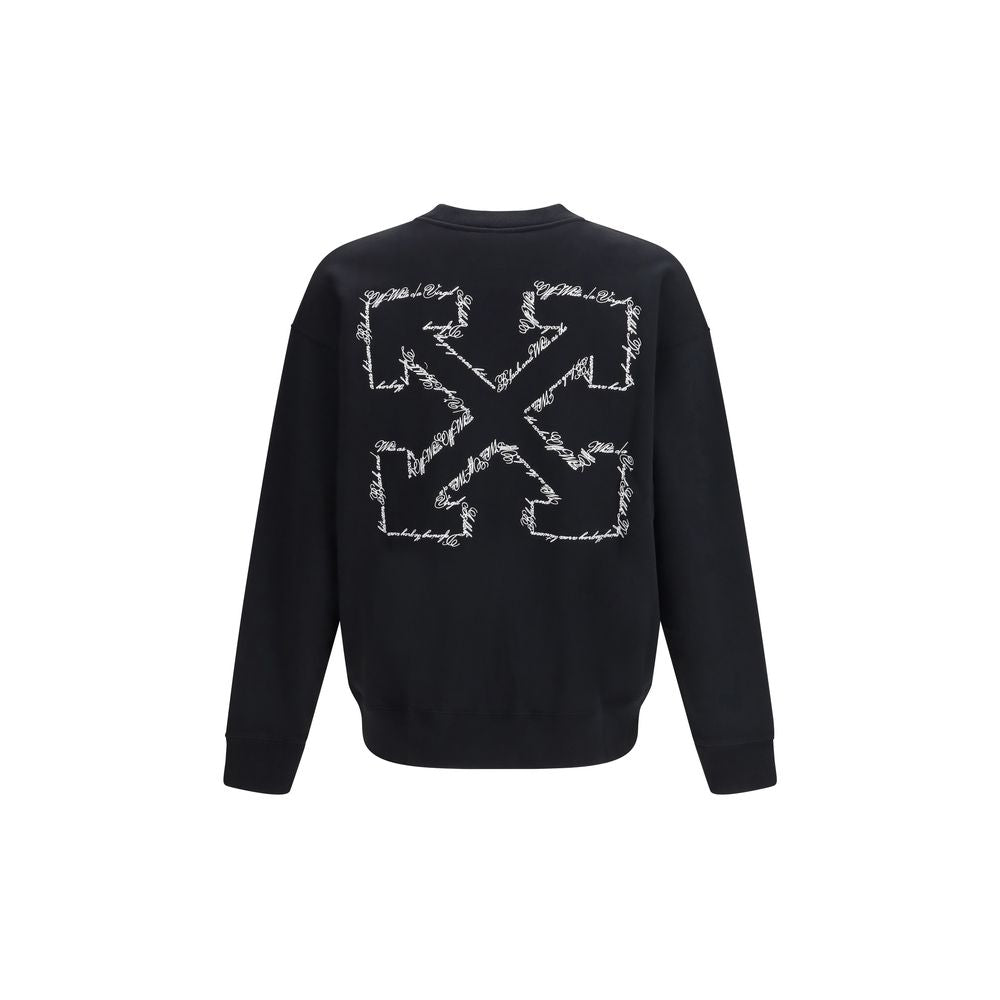 Off-White Black Cotton Sweatshirt Off-White