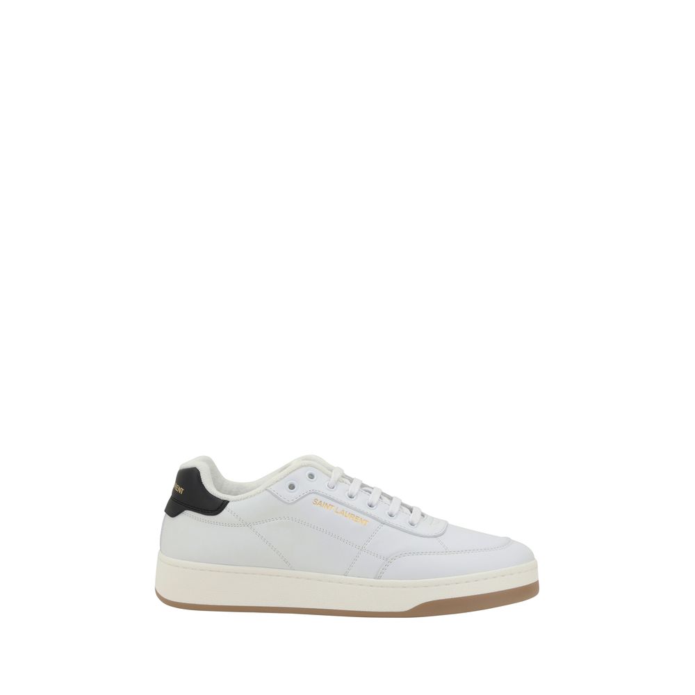 Saint Laurent White Calf Leather Bos Taurus Low Top Sneakers Saint Laurent