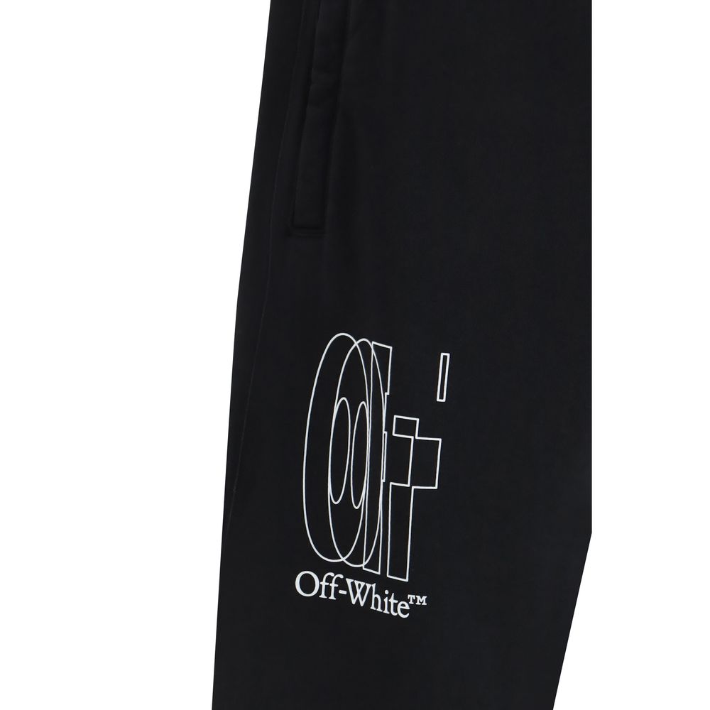Off-White Black Cotton Joggers (Workout Pants) Off-White
