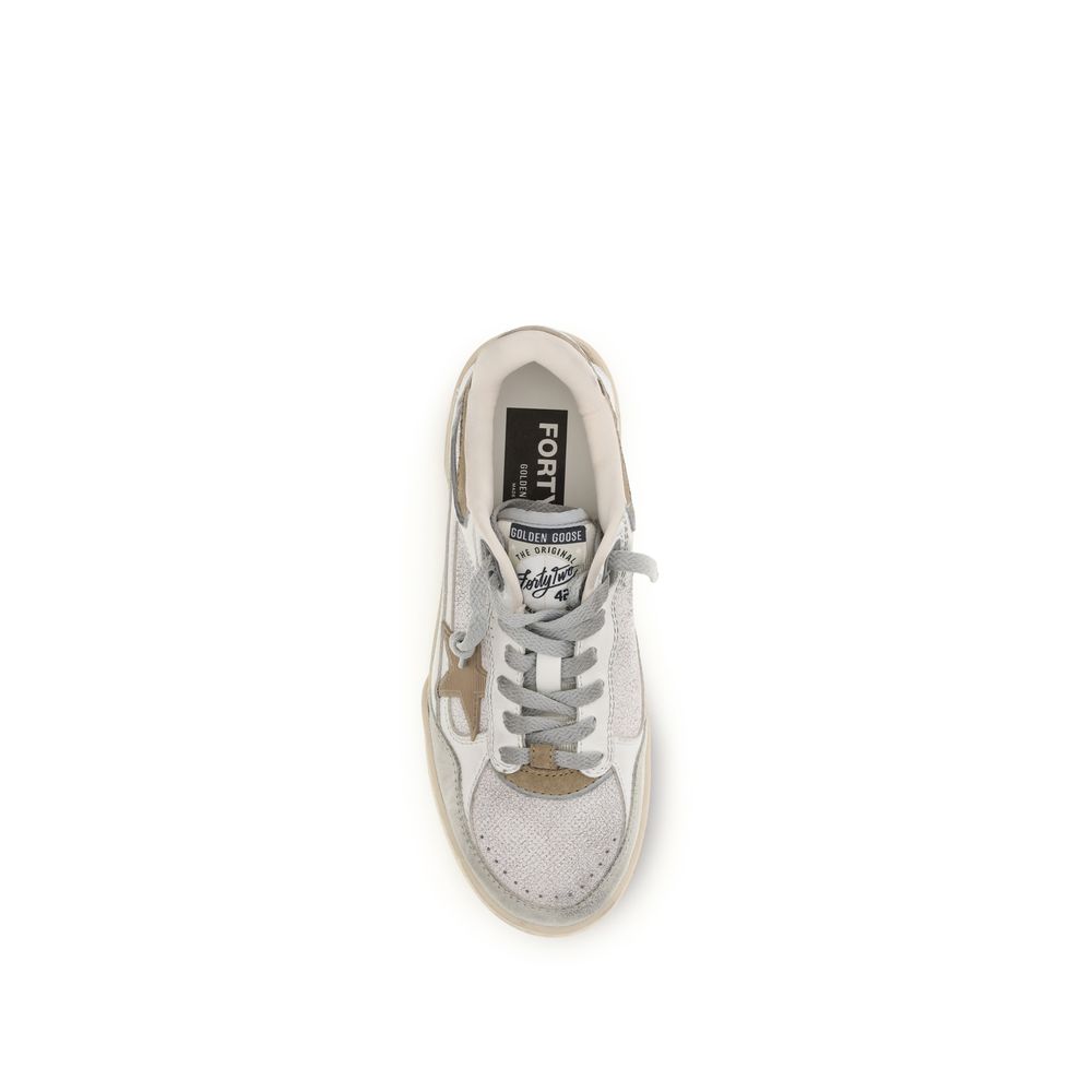 Golden Goose White Calf Leather Bos Taurus Chunky Sneakers Golden Goose