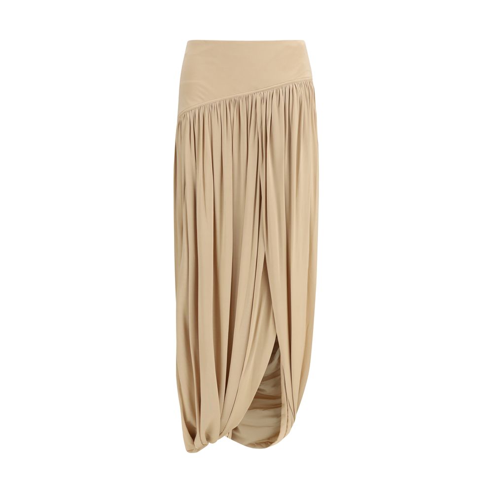 Ferragamo Beige Viscose Long Skirt Ferragamo