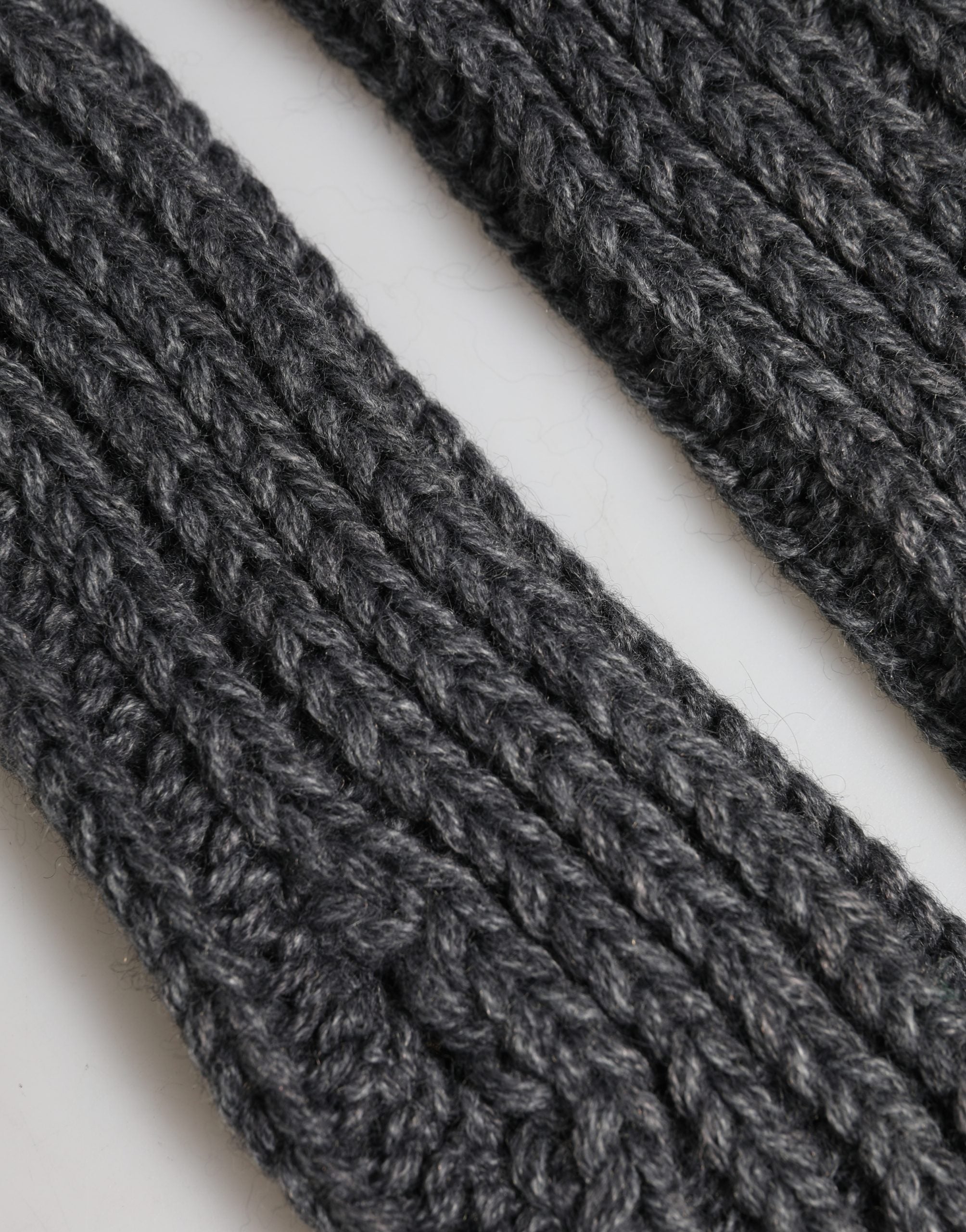 Dolce & Gabbana Gray Acrylic Knitted Fingerless Arm Warmer Gloves Dolce & Gabbana