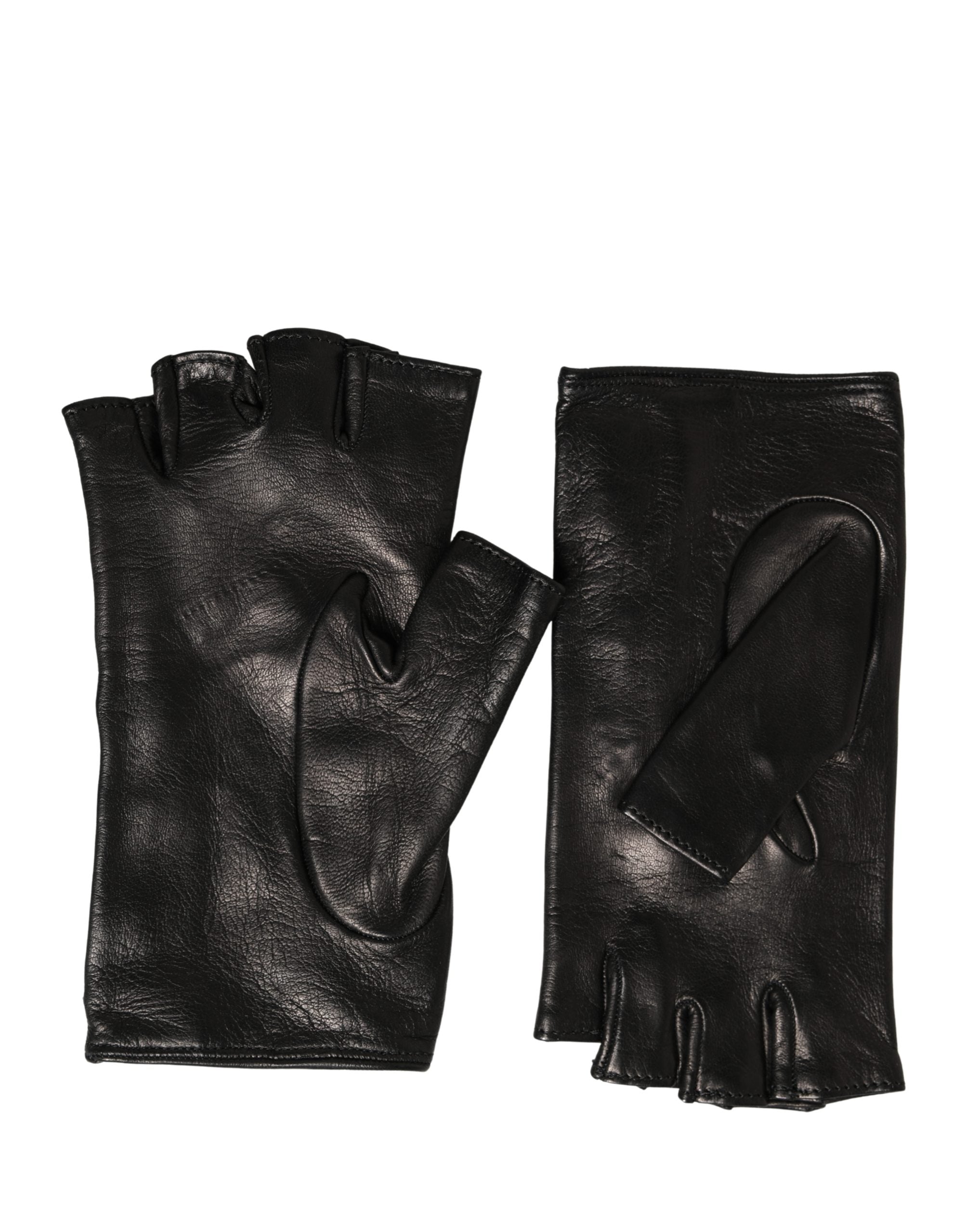 Dolce & Gabbana Women Black Embellished Wrist Length Mitten Gloves Dolce & Gabbana
