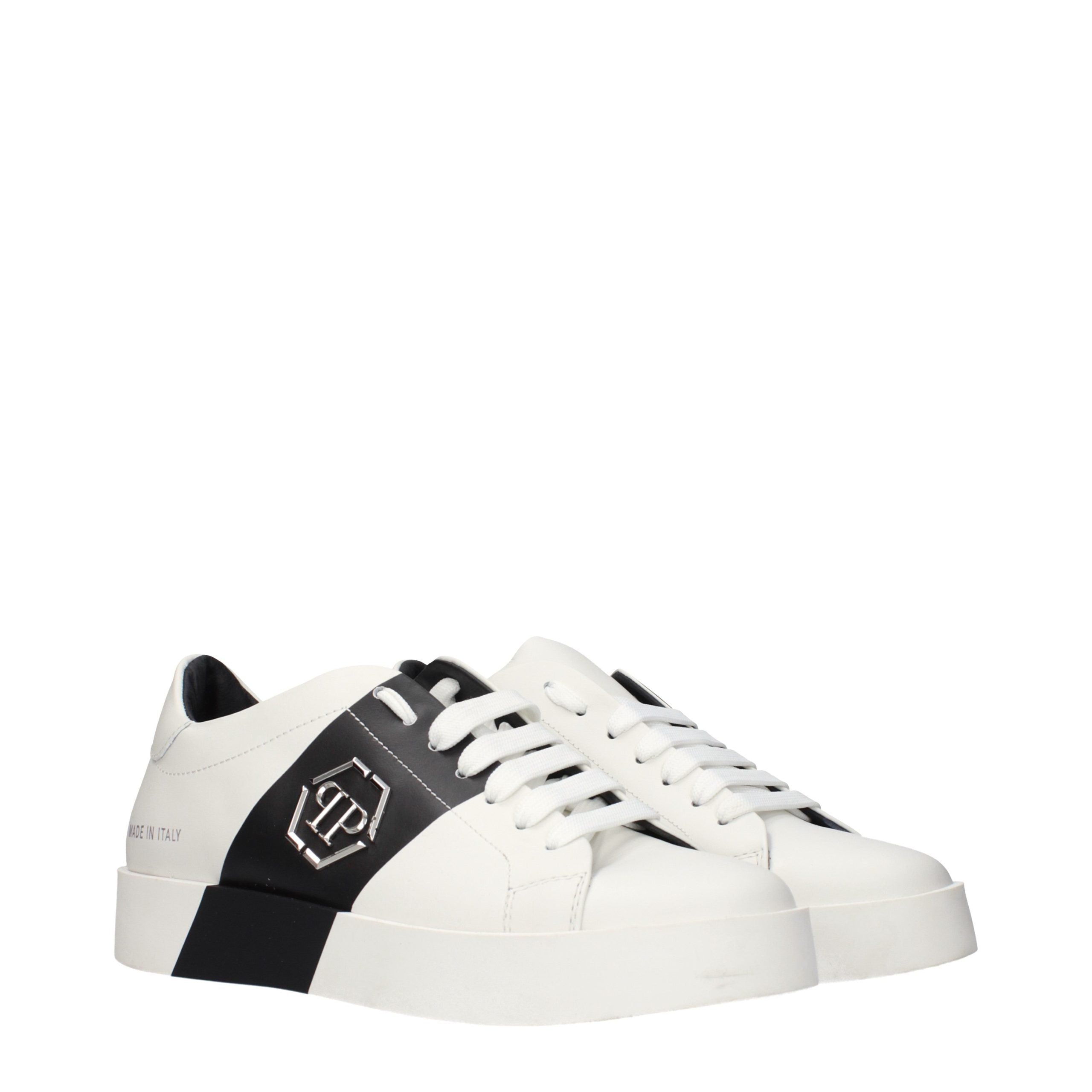 Philipp Plein White Leather Sneakers Philipp Plein
