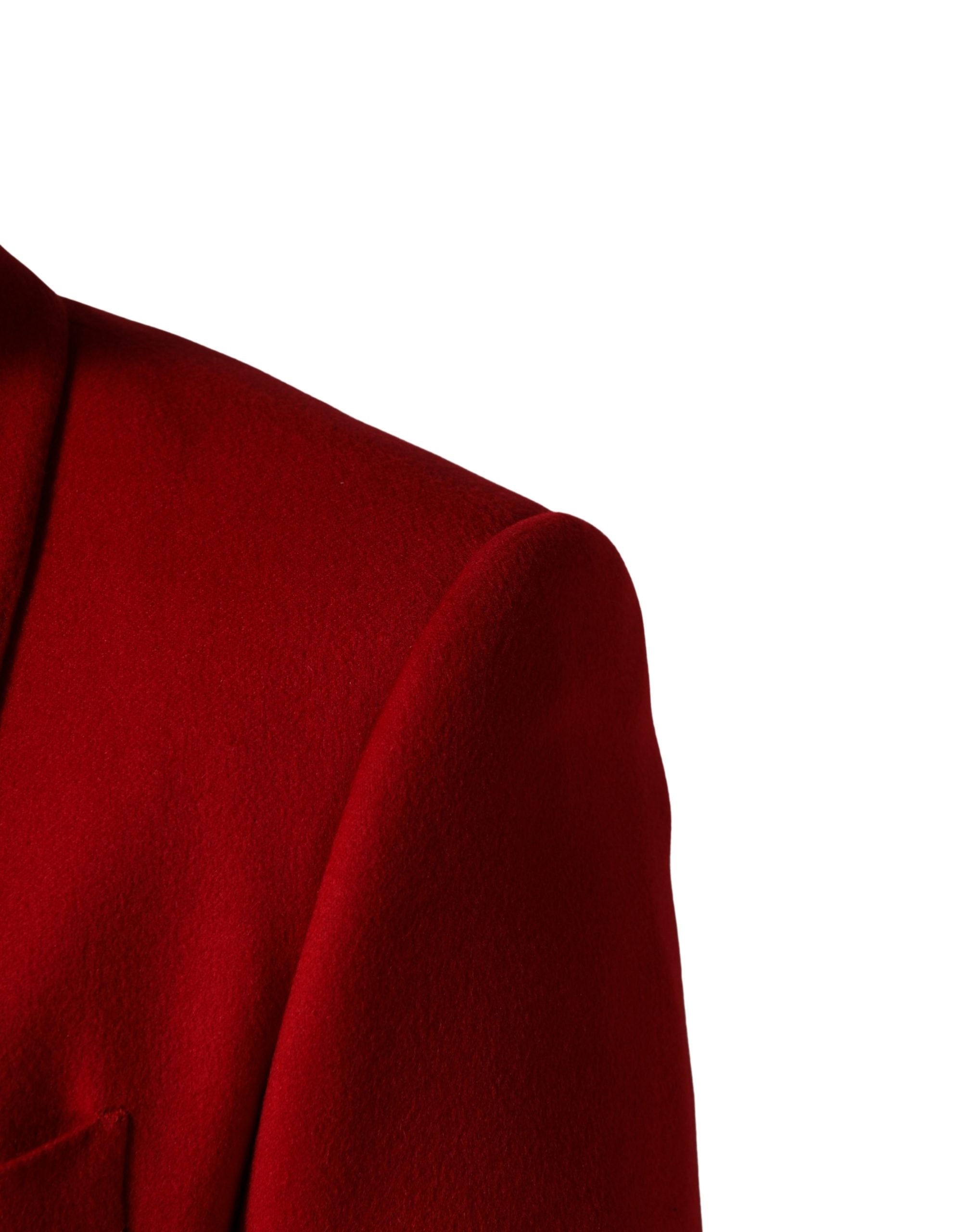 Dolce & Gabbana Red Cashmere Single Breasted Jacket Blazer Dolce & Gabbana