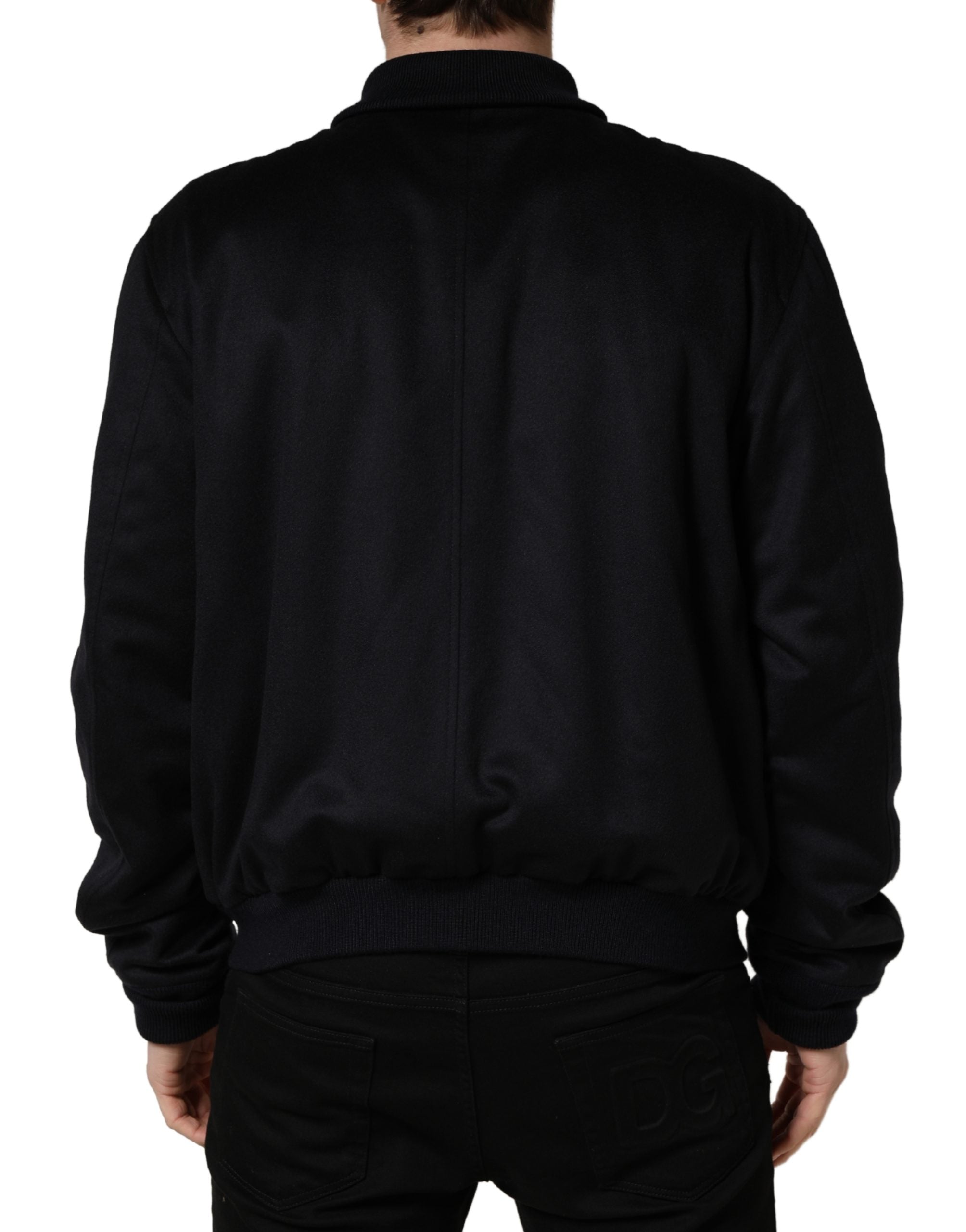 Dolce & Gabbana Black Cashmere Knitted Button Down Jacket Dolce & Gabbana