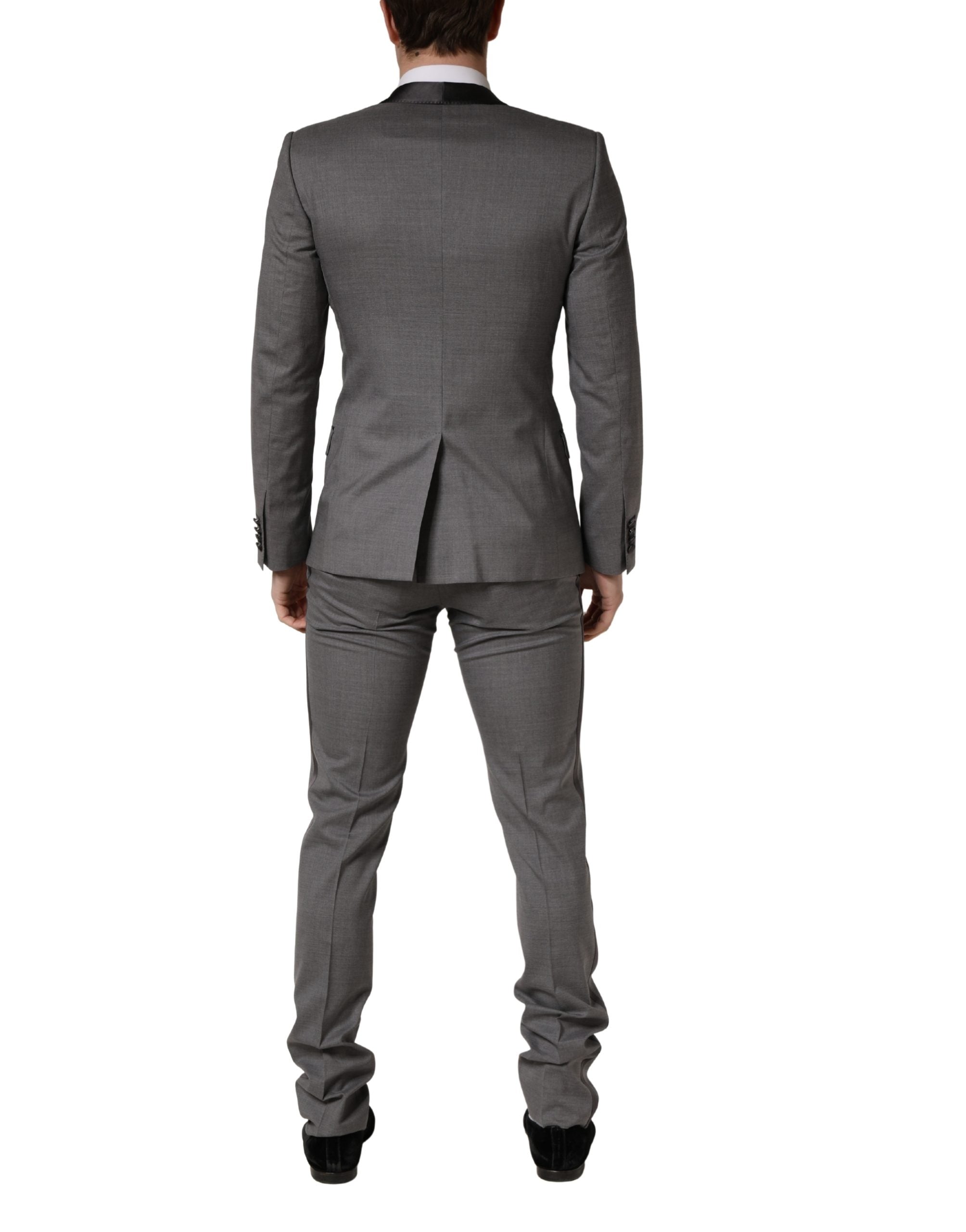 Dolce & Gabbana Gray Wool Single Breasted 1 Button 3PC Suit Dolce & Gabbana