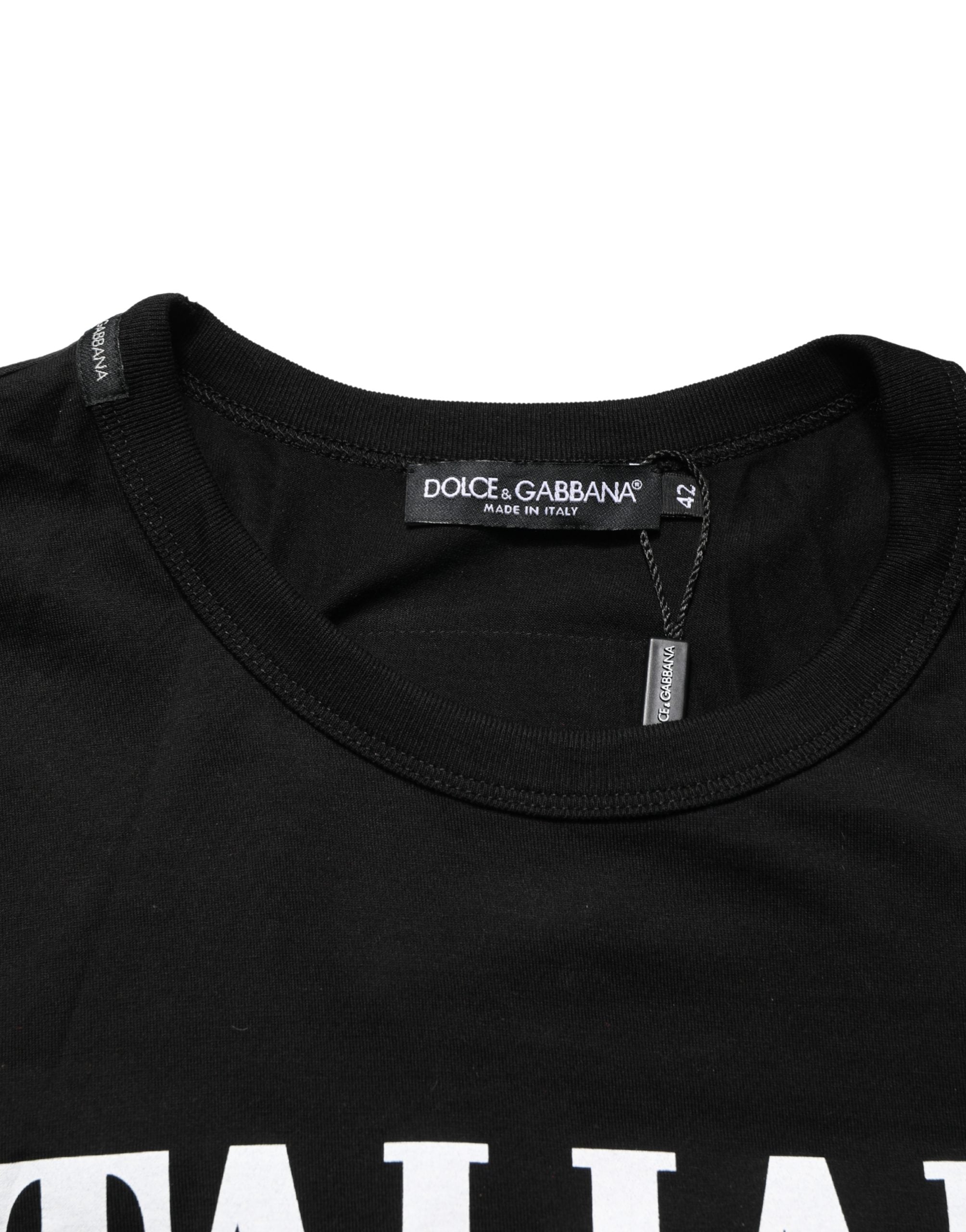 Dolce & Gabbana Black Italians Do It Better Camo Pocket Men T-shirt Dolce & Gabbana