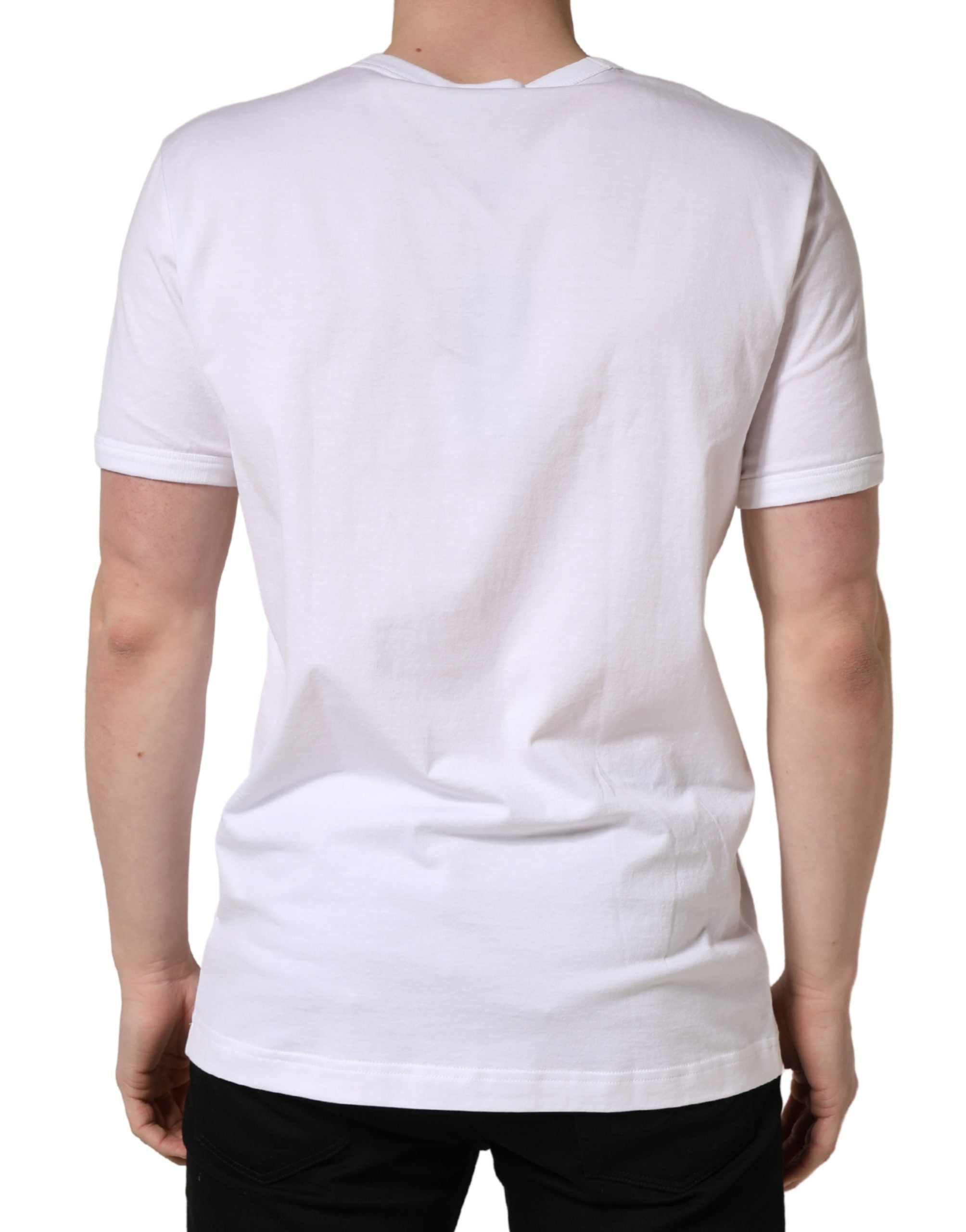 Dolce & Gabbana White DG Cherries Cotton Crew Neck  T-shirt Dolce & Gabbana