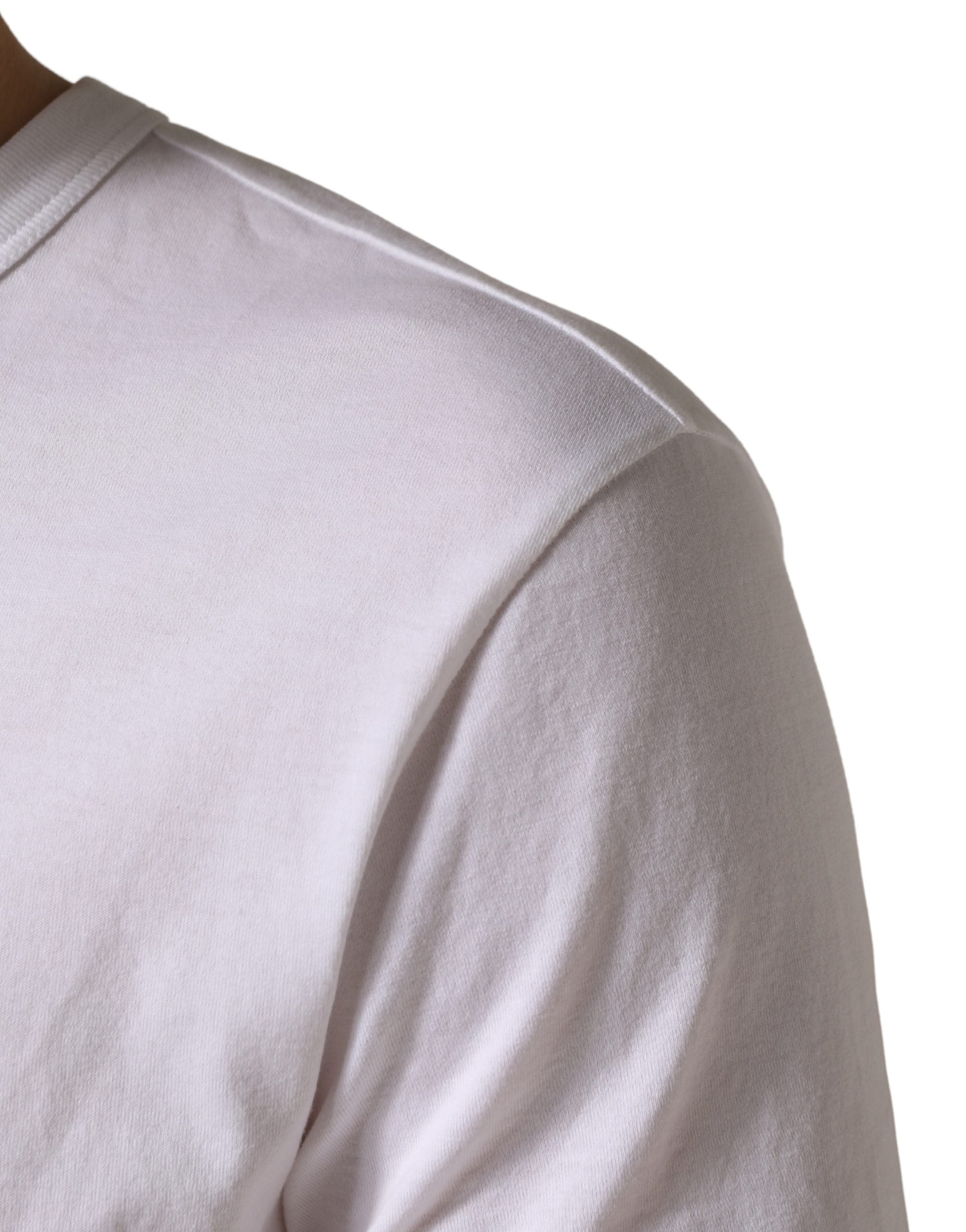 Dolce & Gabbana White DG Cherries Cotton Crew Neck  T-shirt Dolce & Gabbana