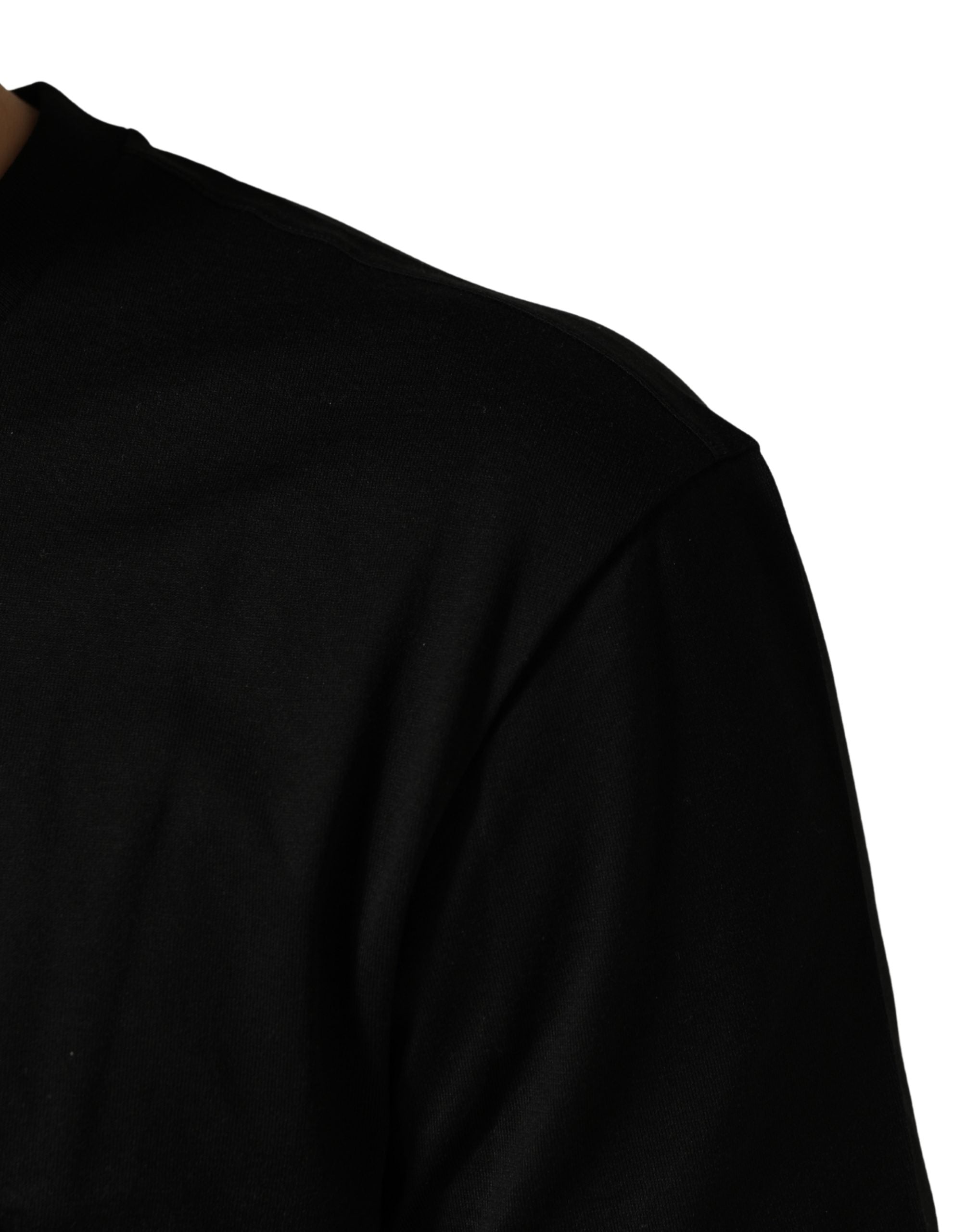 +39 MASQ Black Logo DG Print Cotton Crew Neck T-shirt +39 MASQ