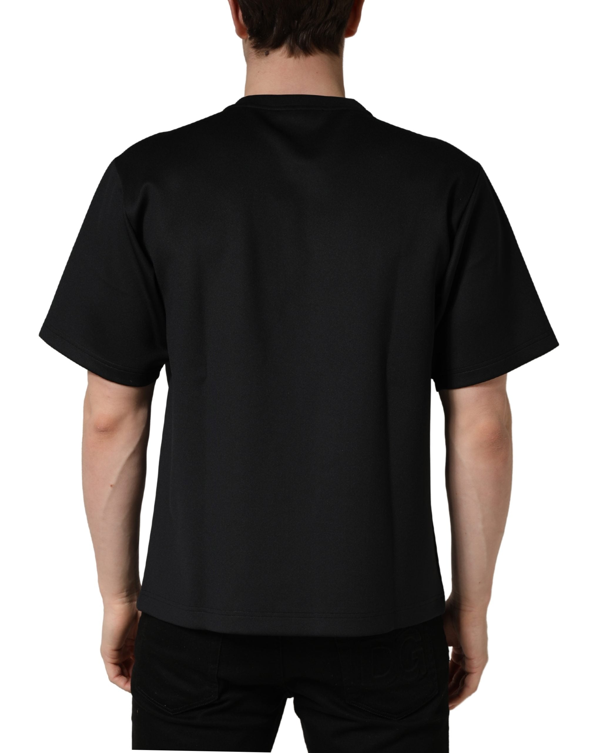 Dolce & Gabbana Black Have Fun Embellished Crew Neck T-shirt Dolce & Gabbana