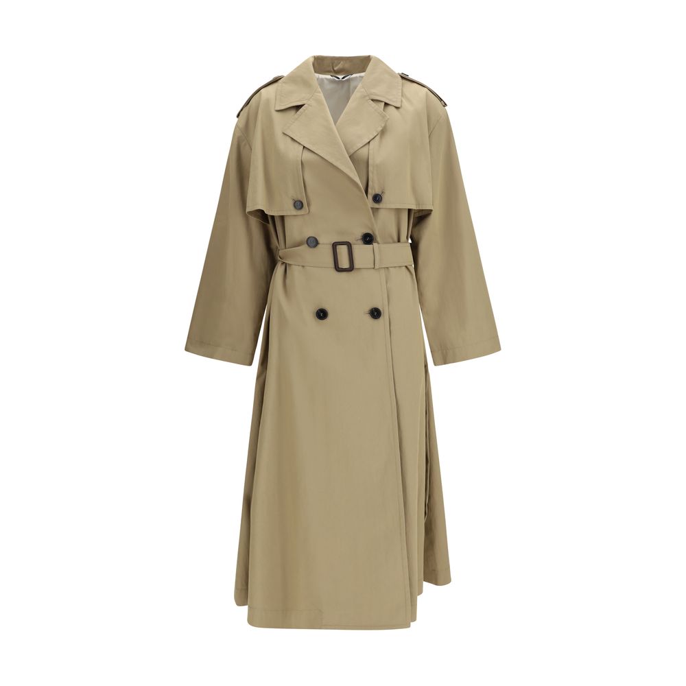 Max Mara Beige Cotton Trench Coat Max Mara