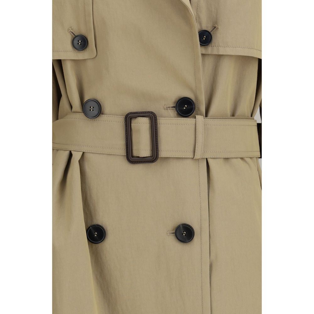 Max Mara Beige Cotton Trench Coat Max Mara