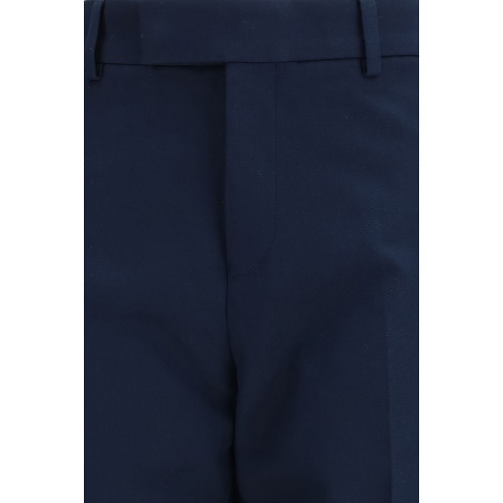 Ferragamo Blue Cotton Chino Pants Ferragamo