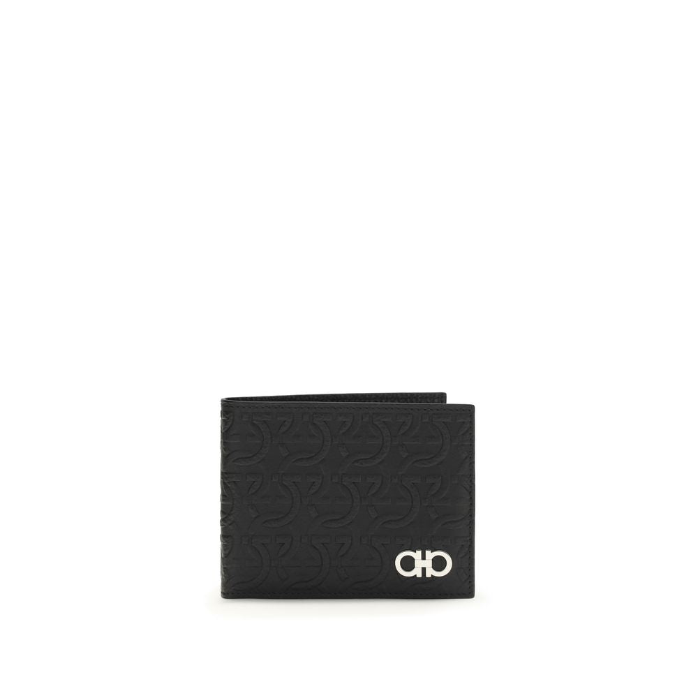 Ferragamo Black Calf Leather Bos Taurus Wallet Ferragamo