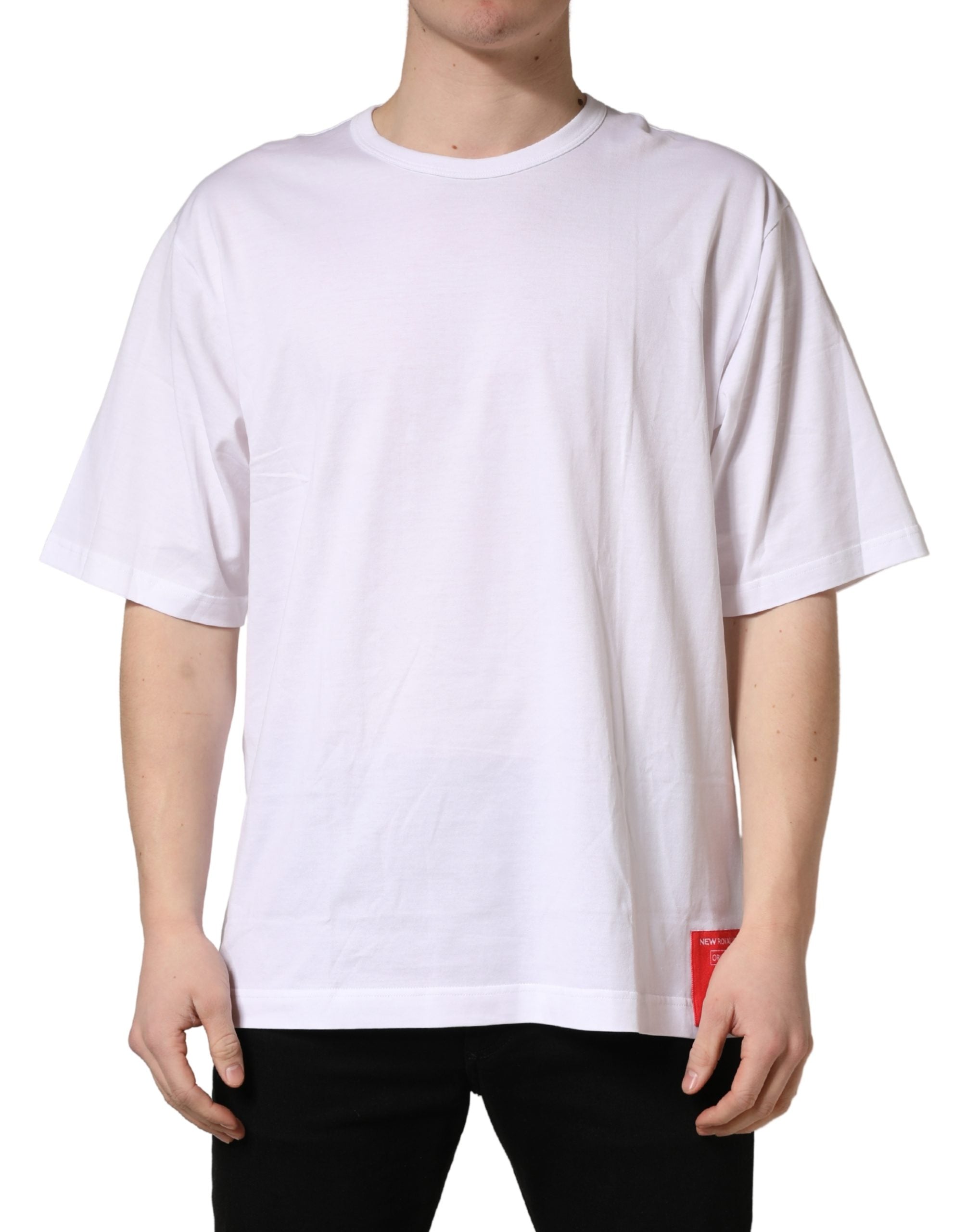 Dolce & Gabbana White Cotton Short Sleeves Crew Neck T-shirt Dolce & Gabbana