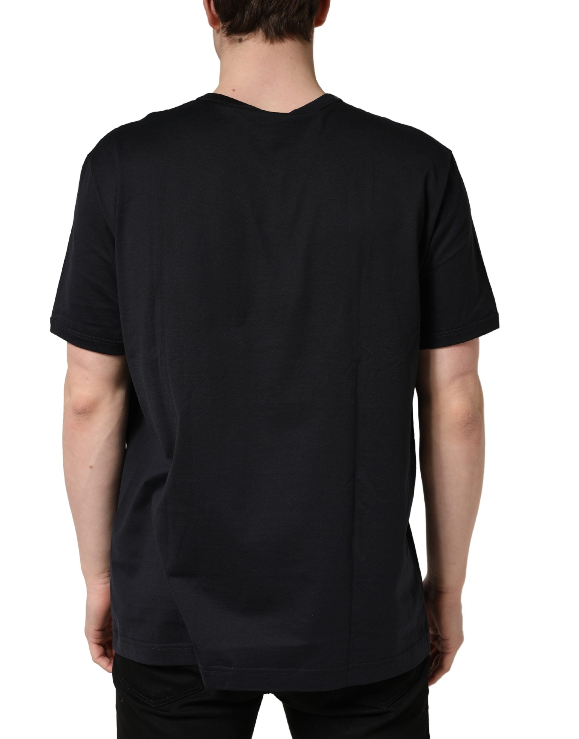 Dolce & Gabbana Black #DGFAMILY Patch Men Crew Neck T-shirt Dolce & Gabbana