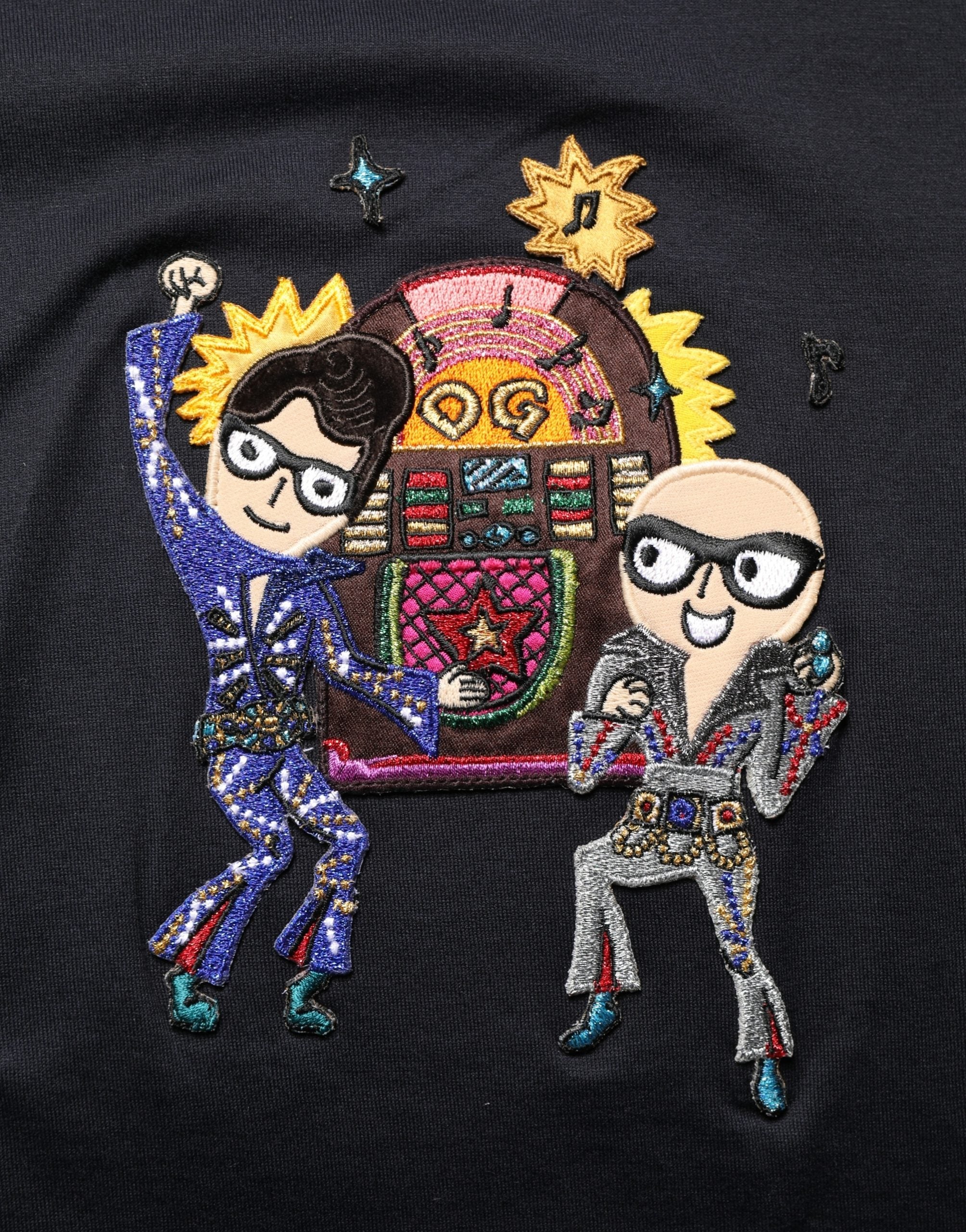 Dolce & Gabbana Black #DGFAMILY Patch Men Crew Neck T-shirt Dolce & Gabbana