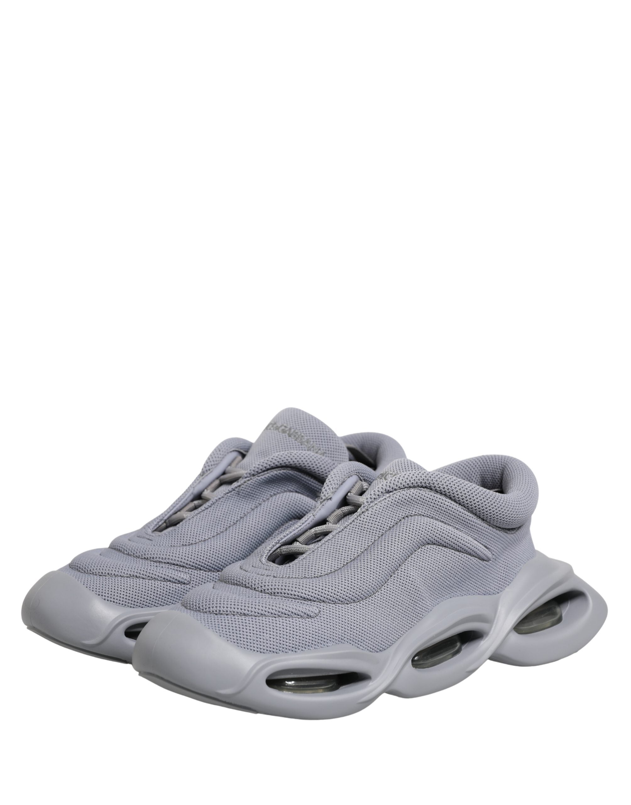 Dolce & Gabbana Gray Slip On Wave Low Top Sneakers Dolce & Gabbana