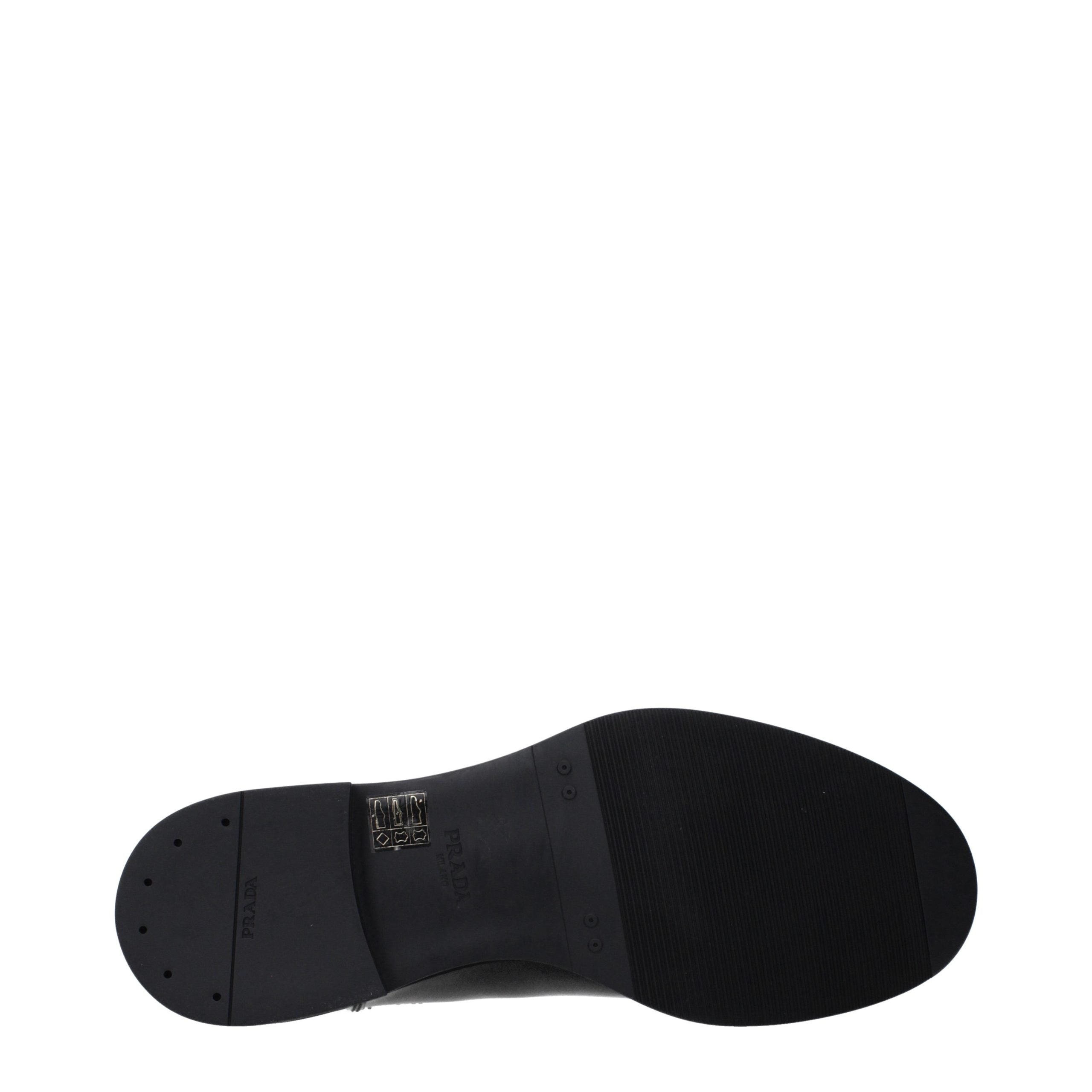 Prada Black Leather Ankle Boots Prada