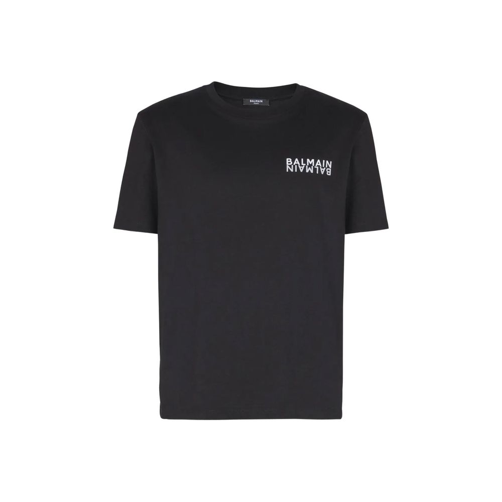 Balmain Black Cotton T-Shirt Balmain