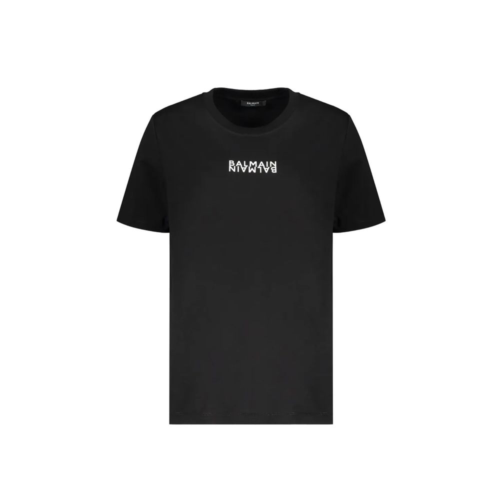 Balmain Black Cotton T-Shirt Balmain