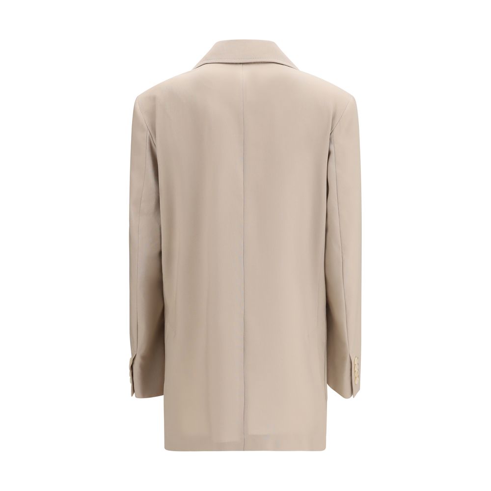 Max Mara Beige Fleece Wool Blazer Max Mara