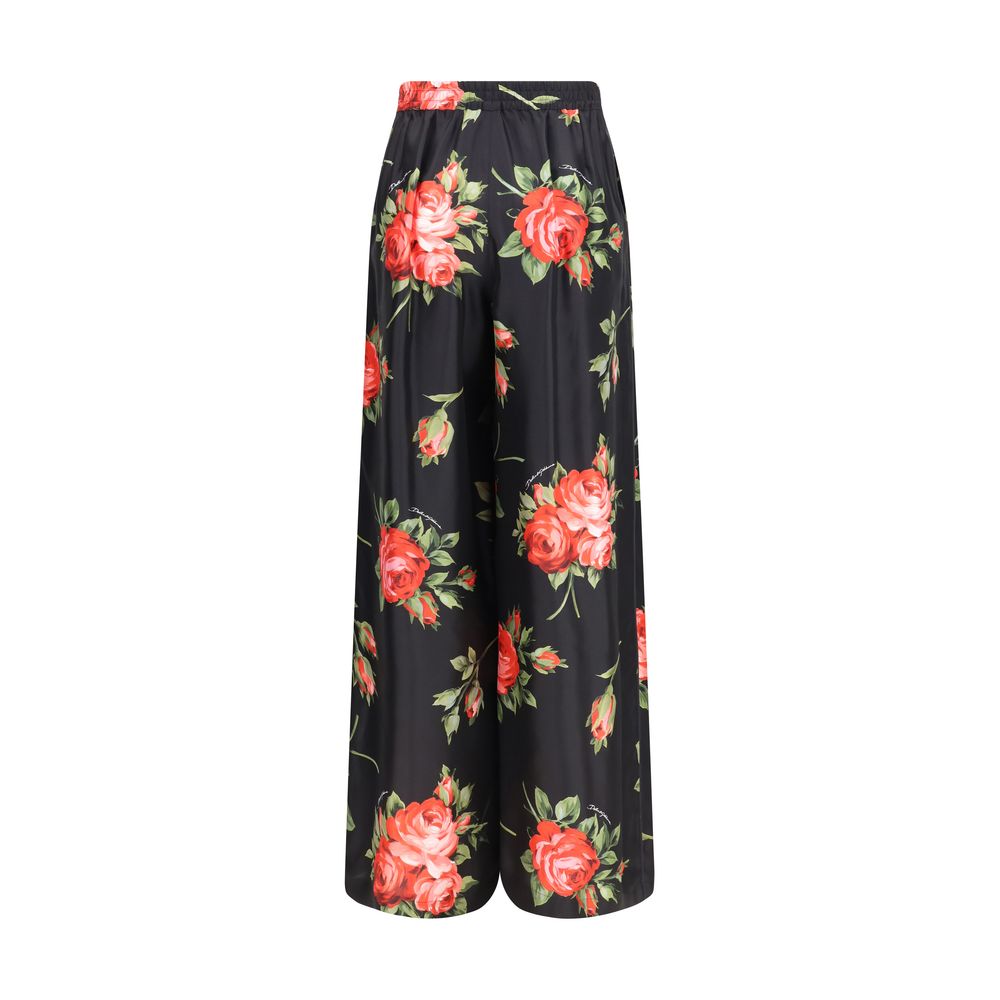 Dolce & Gabbana Multicolor Silk Casual Pants Dolce & Gabbana