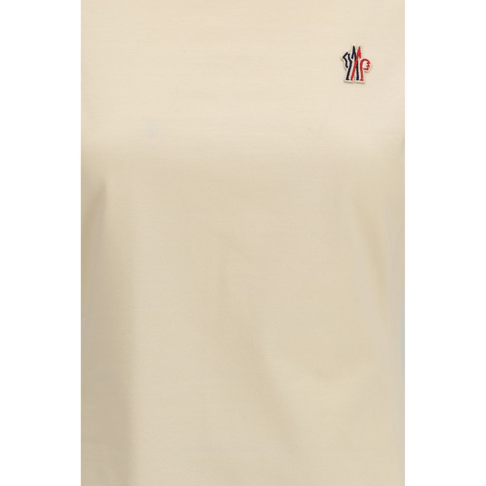 Moncler Grenoble Beige Cotton T-Shirt Moncler Grenoble