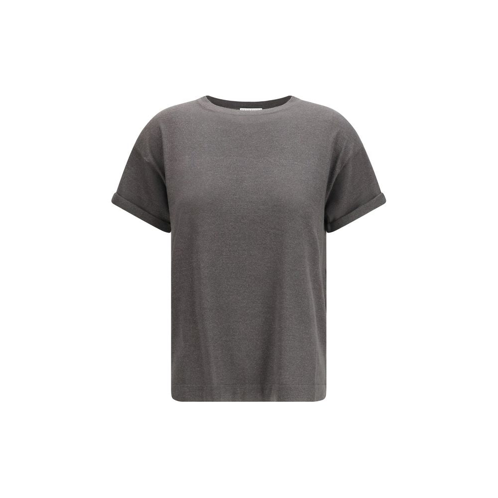 Brunello Cucinelli Gray Nylon T-Shirt Brunello Cucinelli