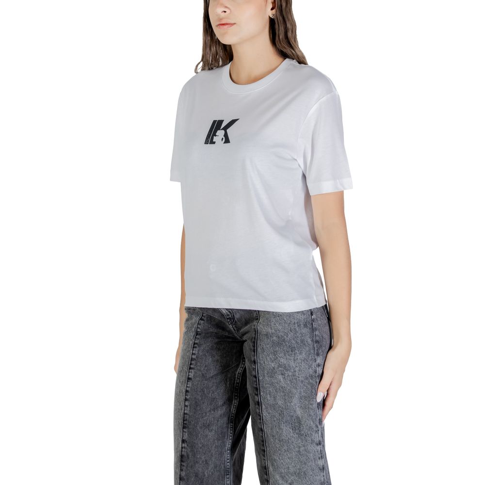 Karl Lagerfeld White Cotton T-Shirt Karl Lagerfeld