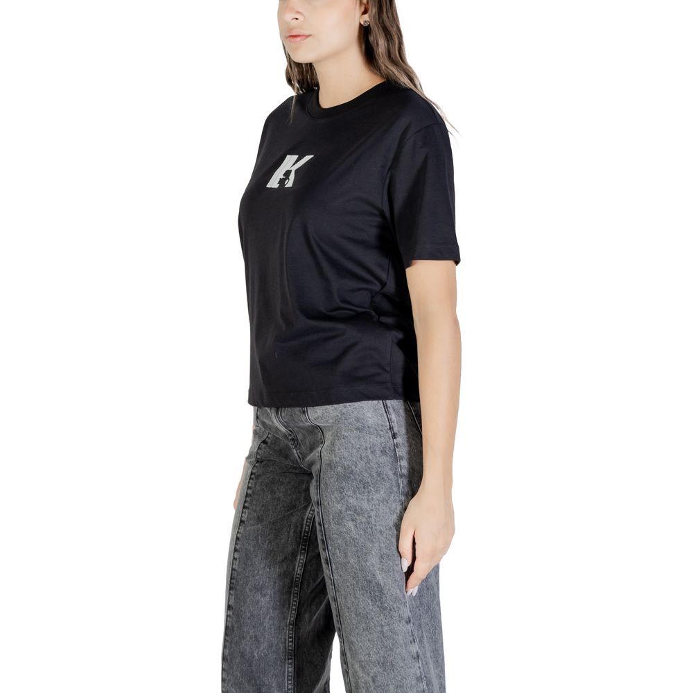 Karl Lagerfeld Black Cotton T-Shirt Karl Lagerfeld