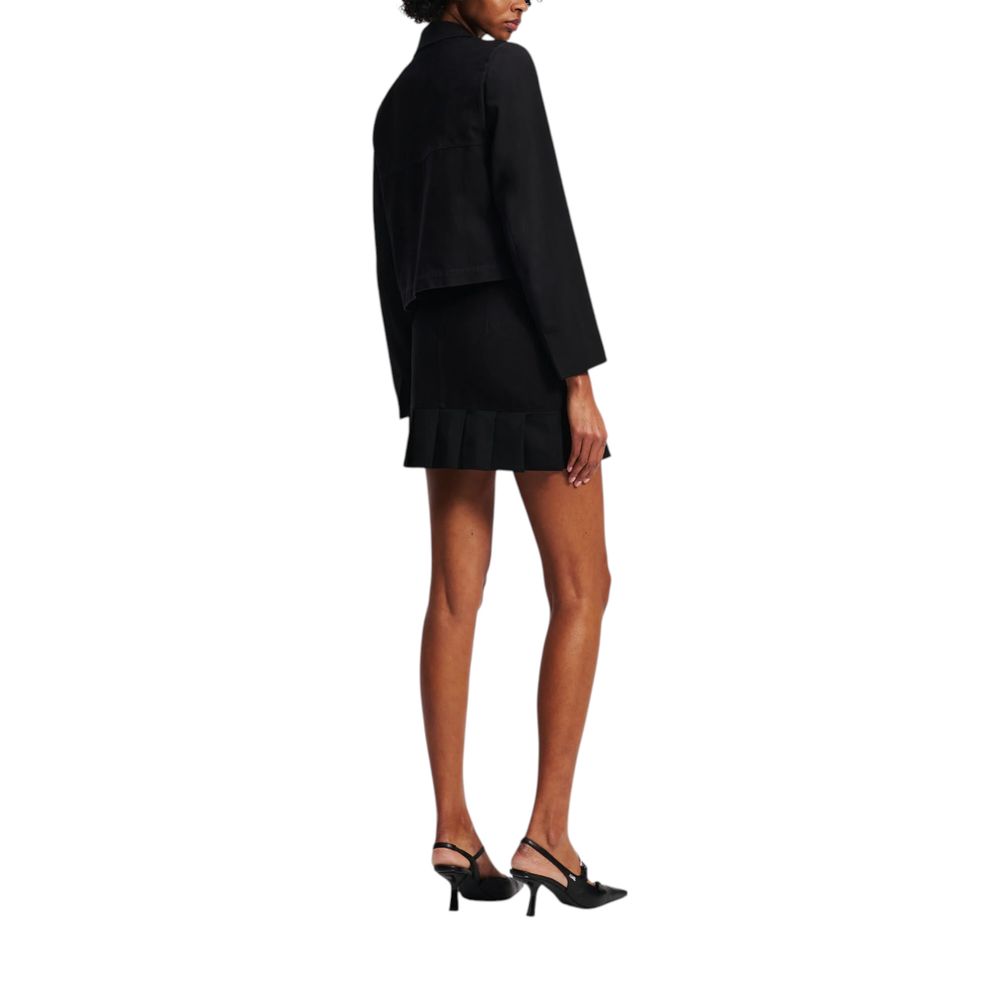 Karl Lagerfeld Black Cotton Mini Skirt Karl Lagerfeld